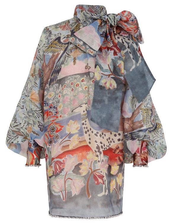 Zimmermann o1s22i1n1024 Eden Garden Print Mini Dress in Multicolor Size S / US 4 / IT 40 - 1 Thumbnail