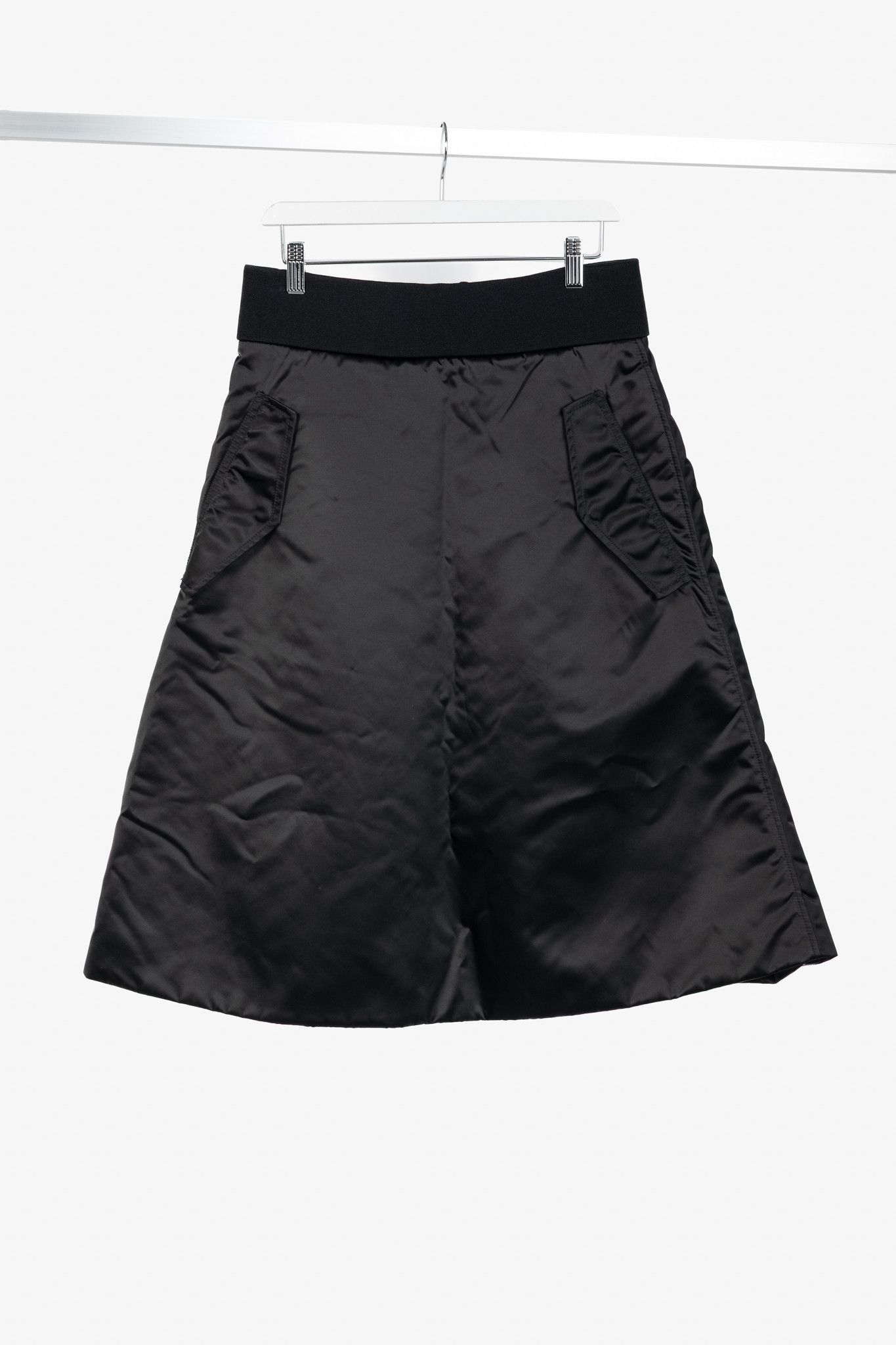 Acne Studios Acne Studios Pag Bomber Black Nylon A-Line Midi Skirt Size 30" / US 8 / IT 44 - 1 Thumbnail