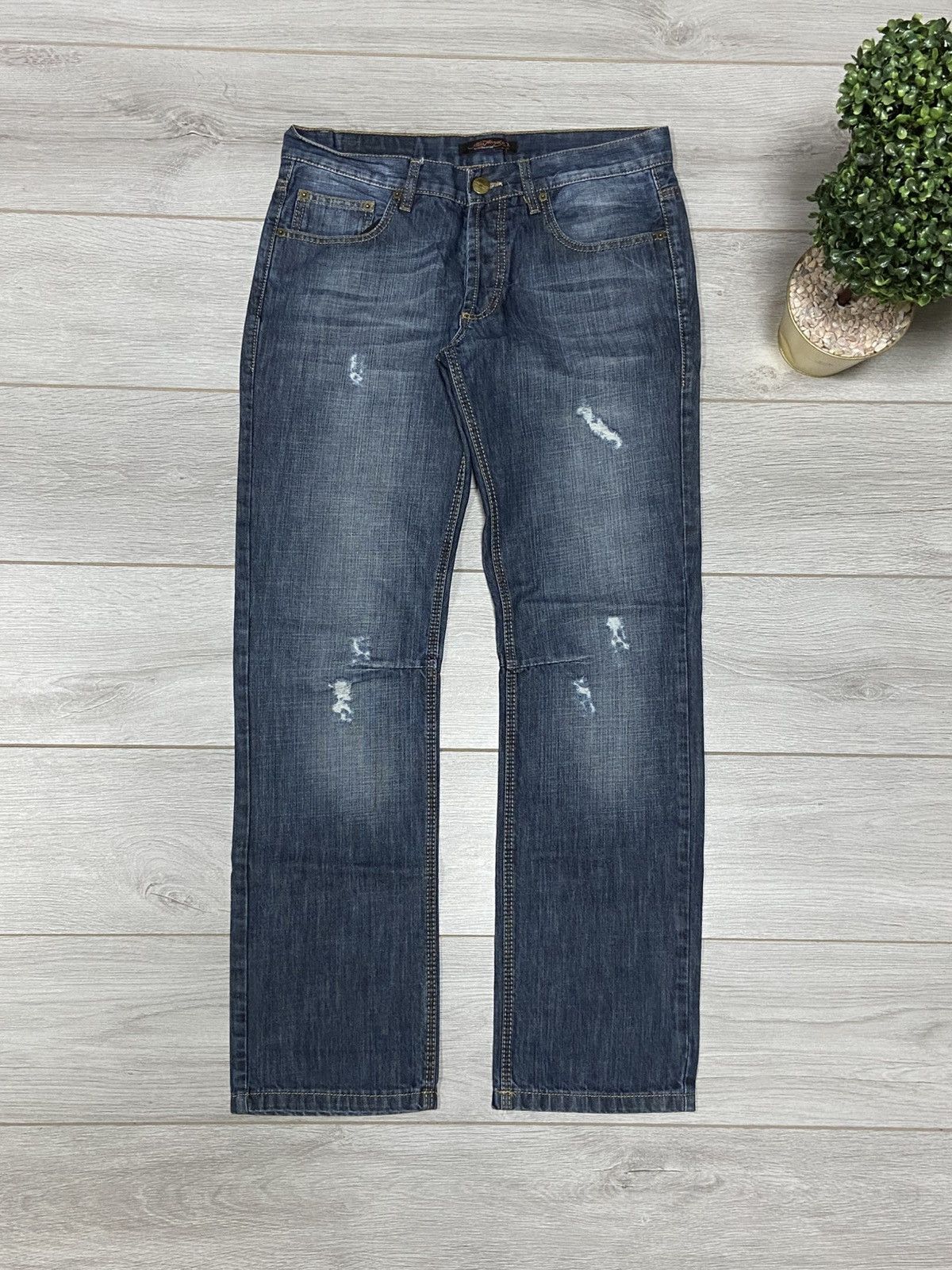 Ed Hardy Ed Hardy skull 💀 eagle big embro logo print vintage jeans Size US 32 / EU 48 - 3 Thumbnail