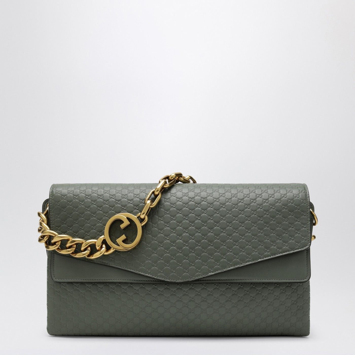 Gucci Gucci Large Chain Shoulder Bag In Sage Green Size ONE SIZE - 1 Thumbnail