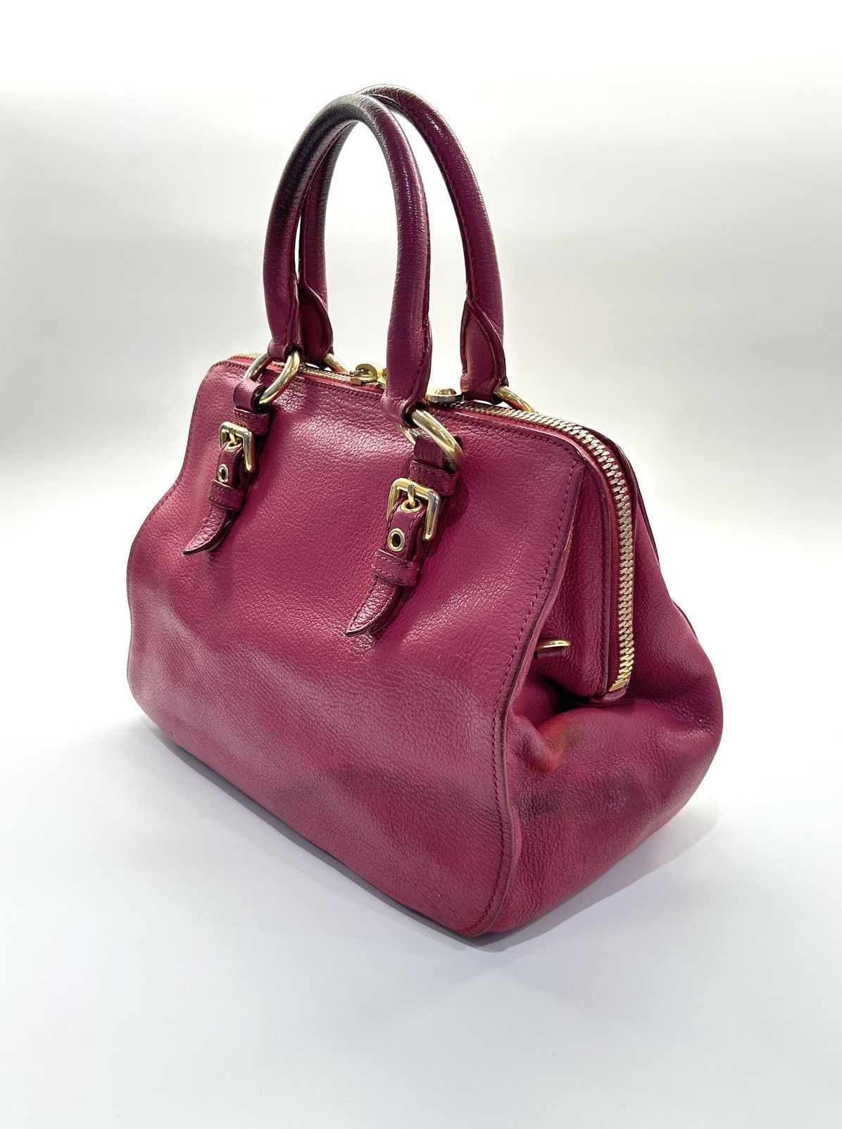 Miu Miu Miu Miu Madras Leather Pink Handbag Size ONE SIZE - 3 Thumbnail