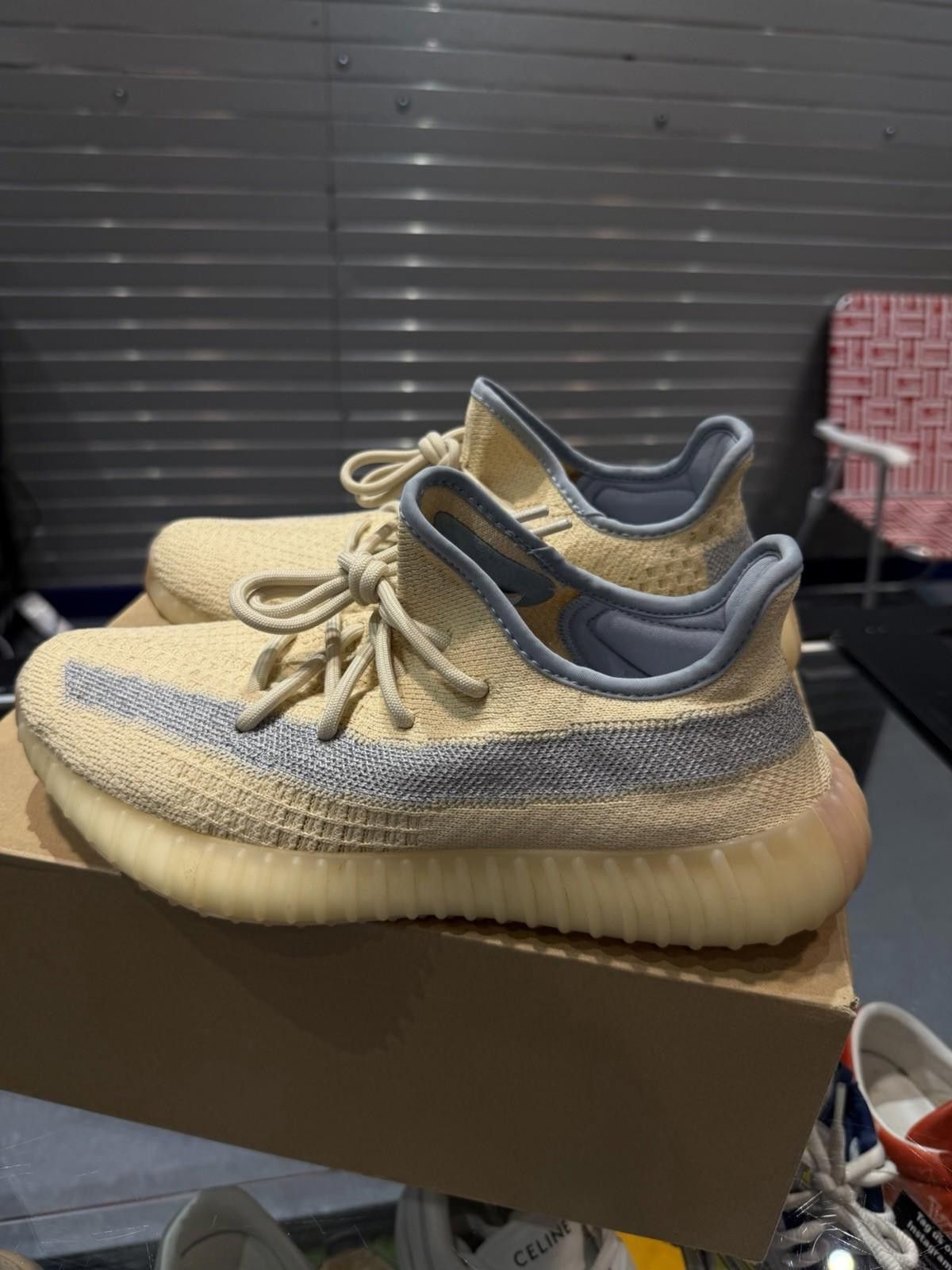 Adidas Size 8.5 - Adidas Yeezy Boost 350 V2 Linen Sneakers FY5158 Size US 8.5 / EU 41-42 - 7 Thumbnail