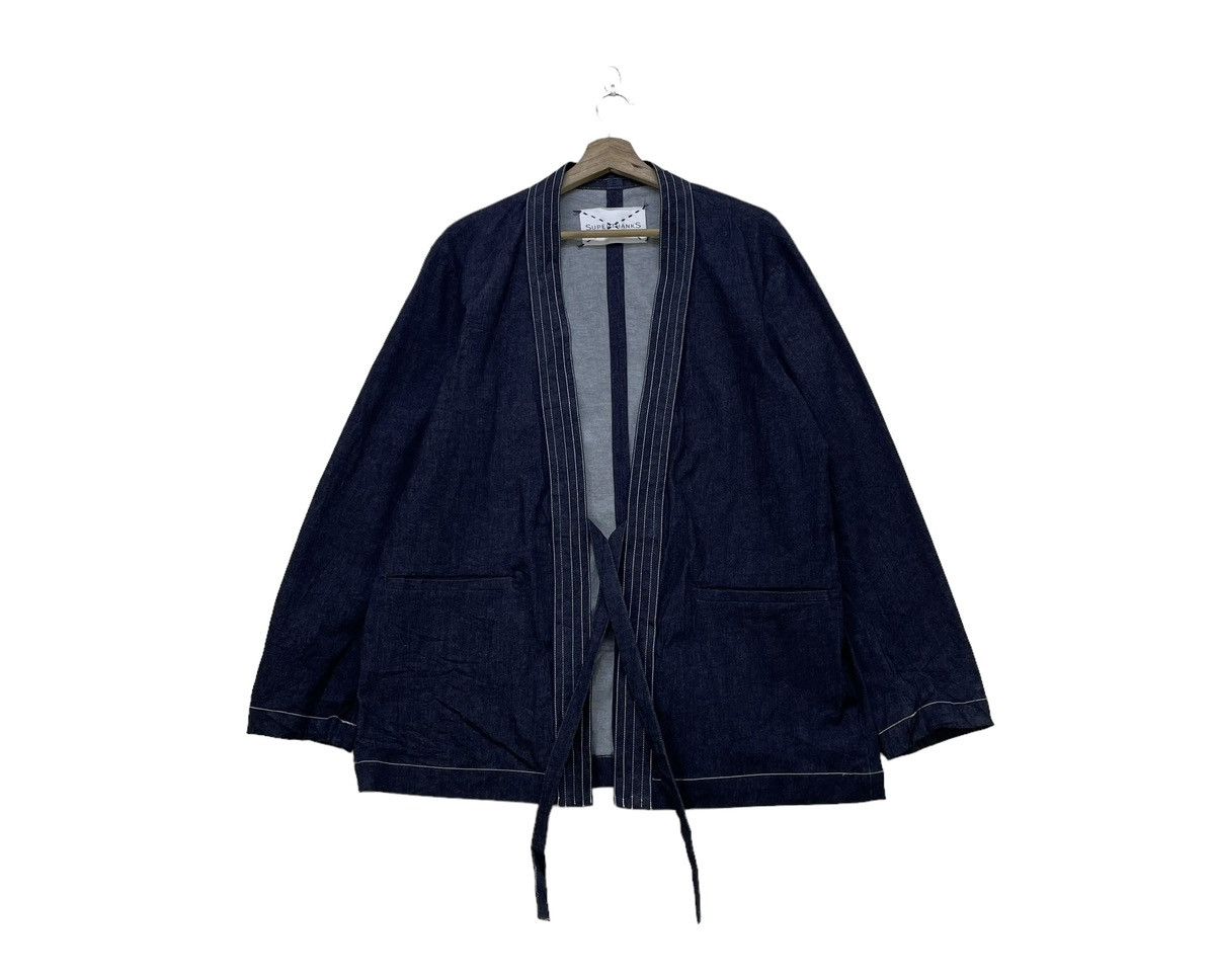 💥Japanese Brand Super Hanks Kimono Indigo Jacket