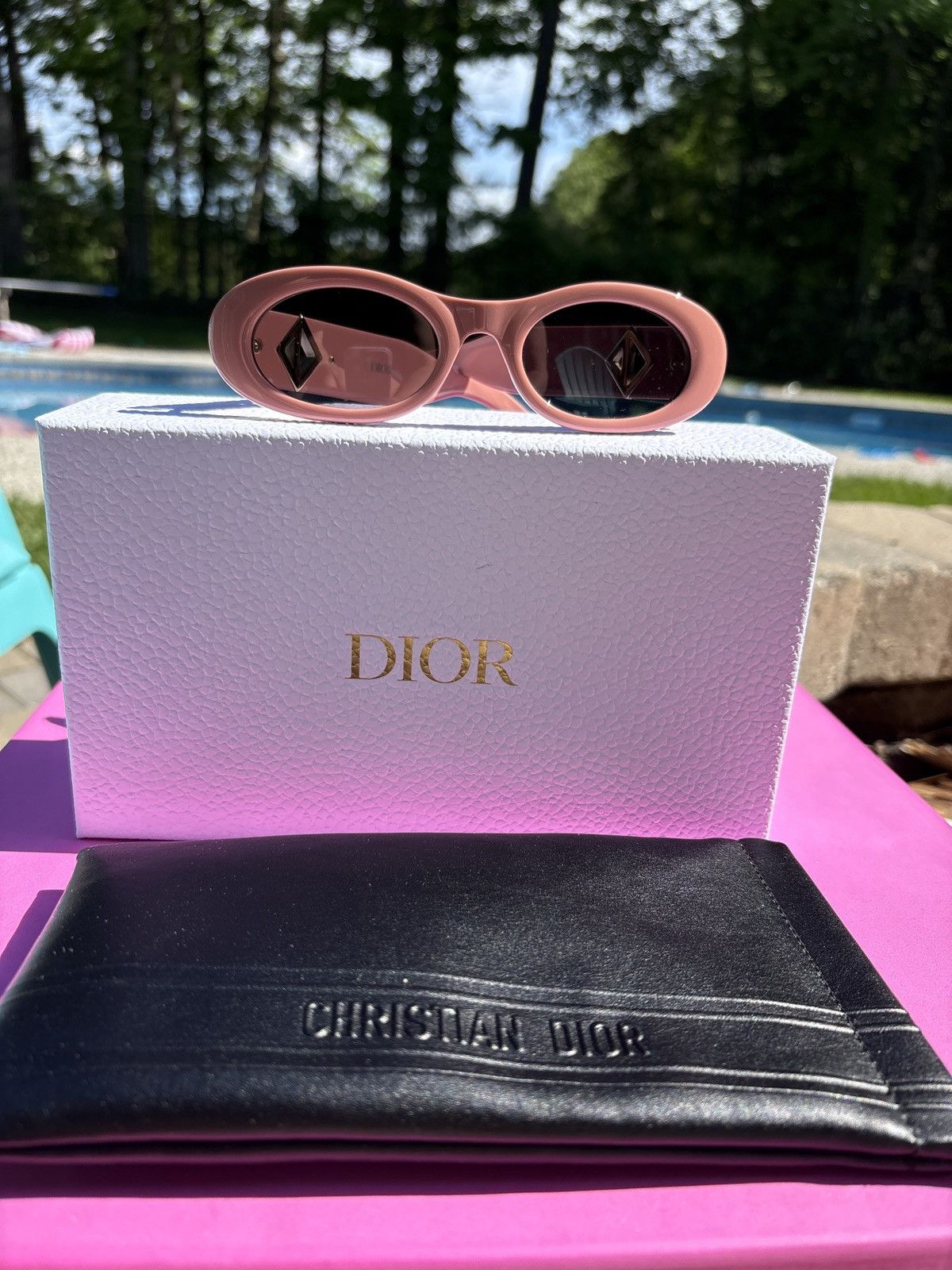Dior Pink Dior Subglasses Size ONE SIZE - 1 Thumbnail
