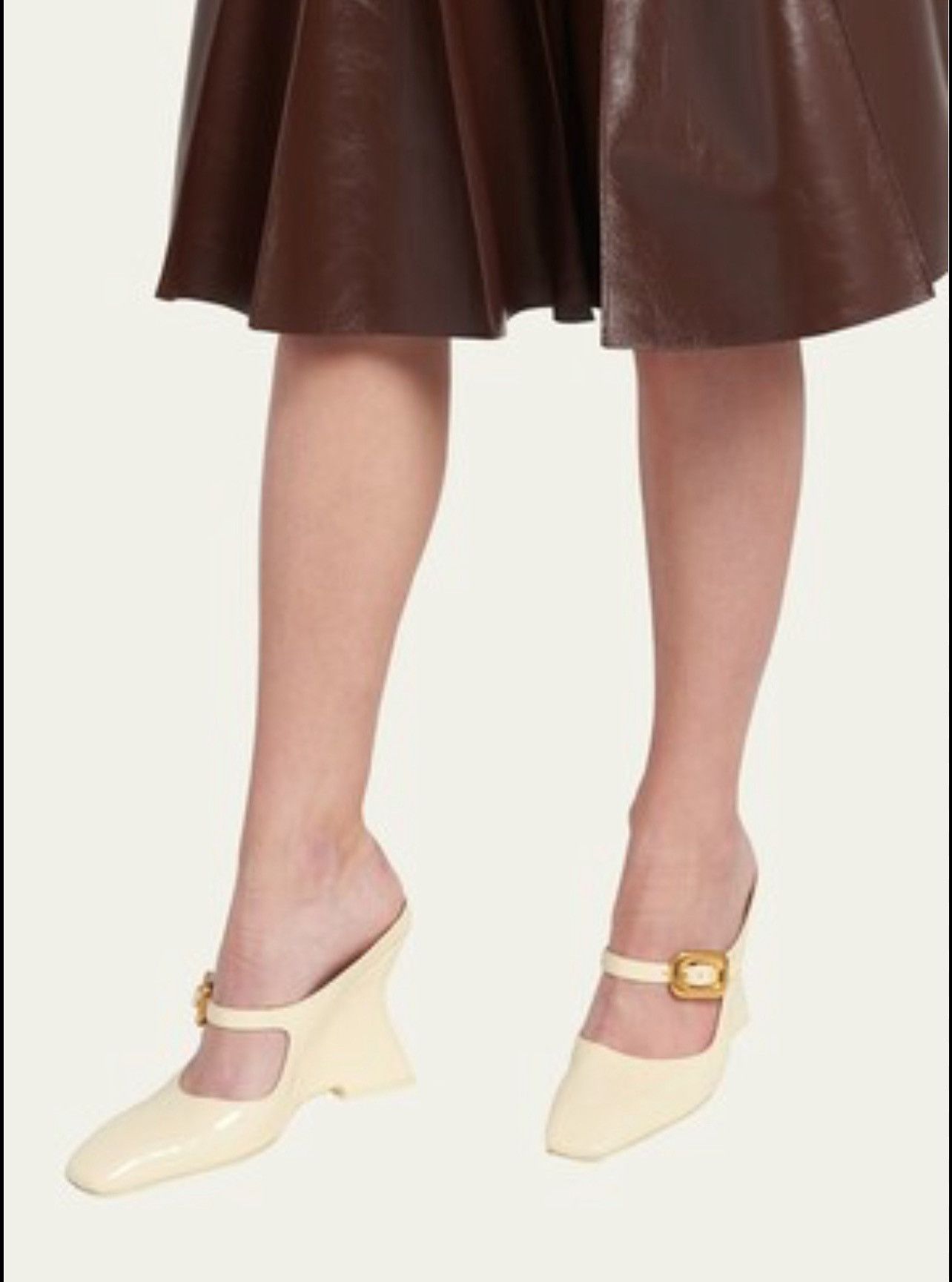 Bottega Veneta Bottega Veneta Comet Mary Jane Wedge Pumps size 37.5 Size US 7.5 / IT 37.5 - 3 Thumbnail