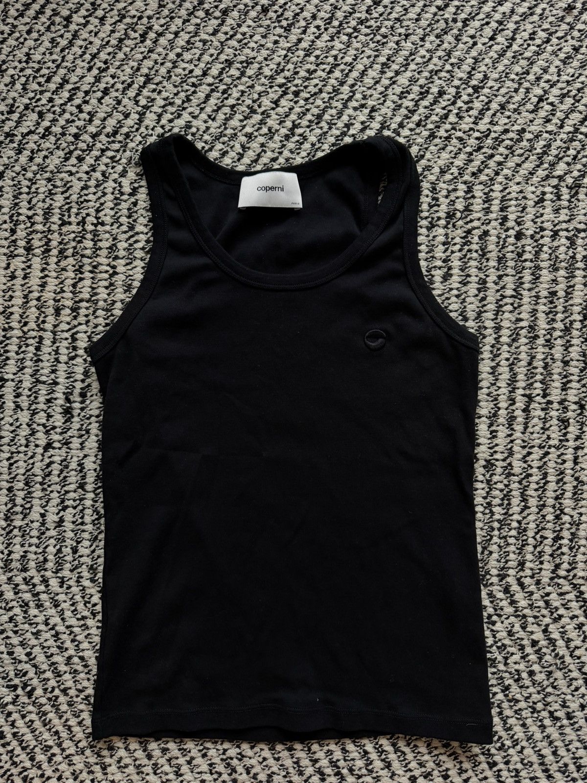 Coperni Coperini Black Logo Embroidered Tank Top Size S / US 4 / IT 40 - 1 Thumbnail