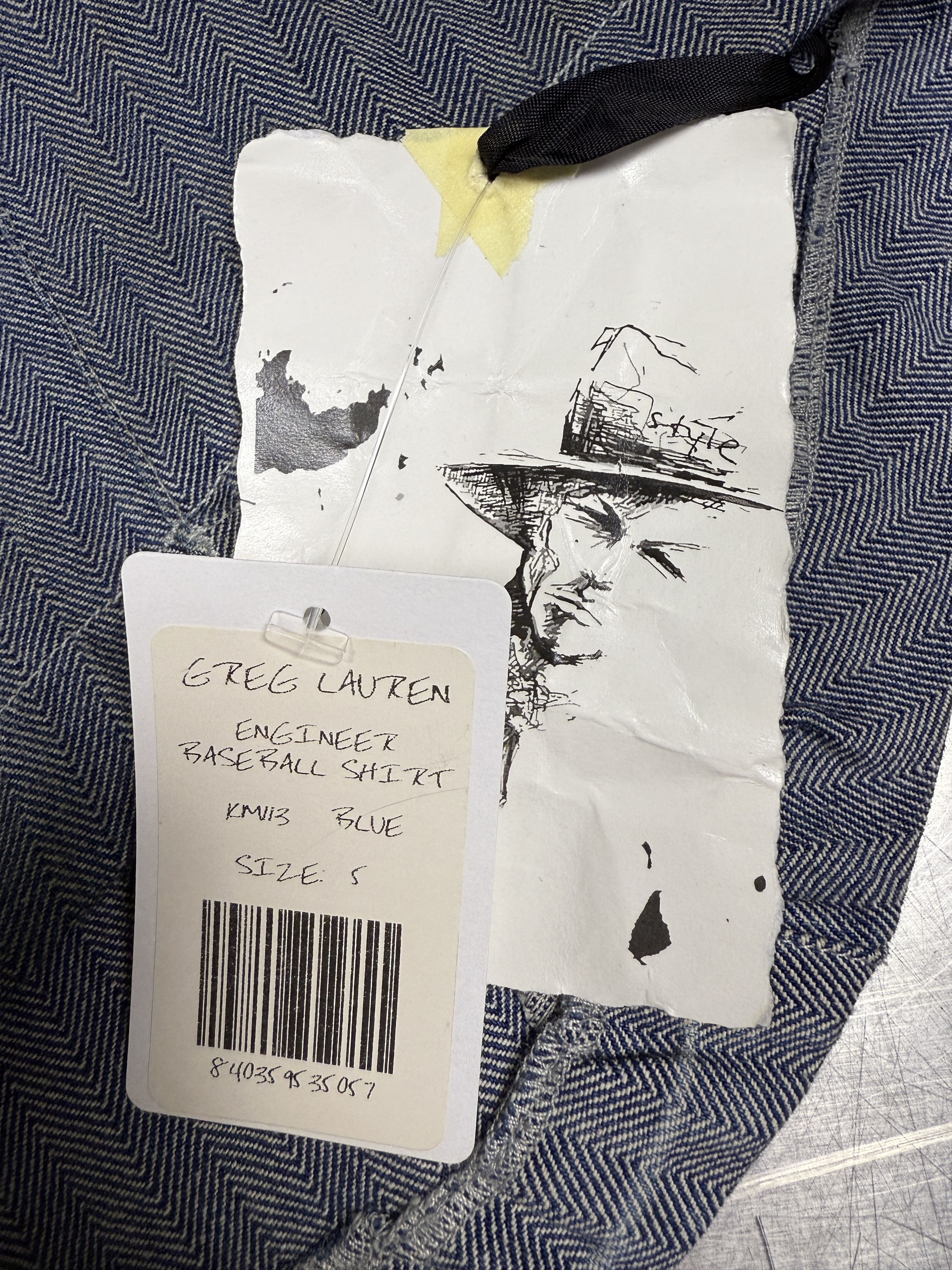 Greg Lauren $1250 Greg Lauren Engineer Baseball Shirt Size US XXL / EU 58 / 5 - 12 Thumbnail