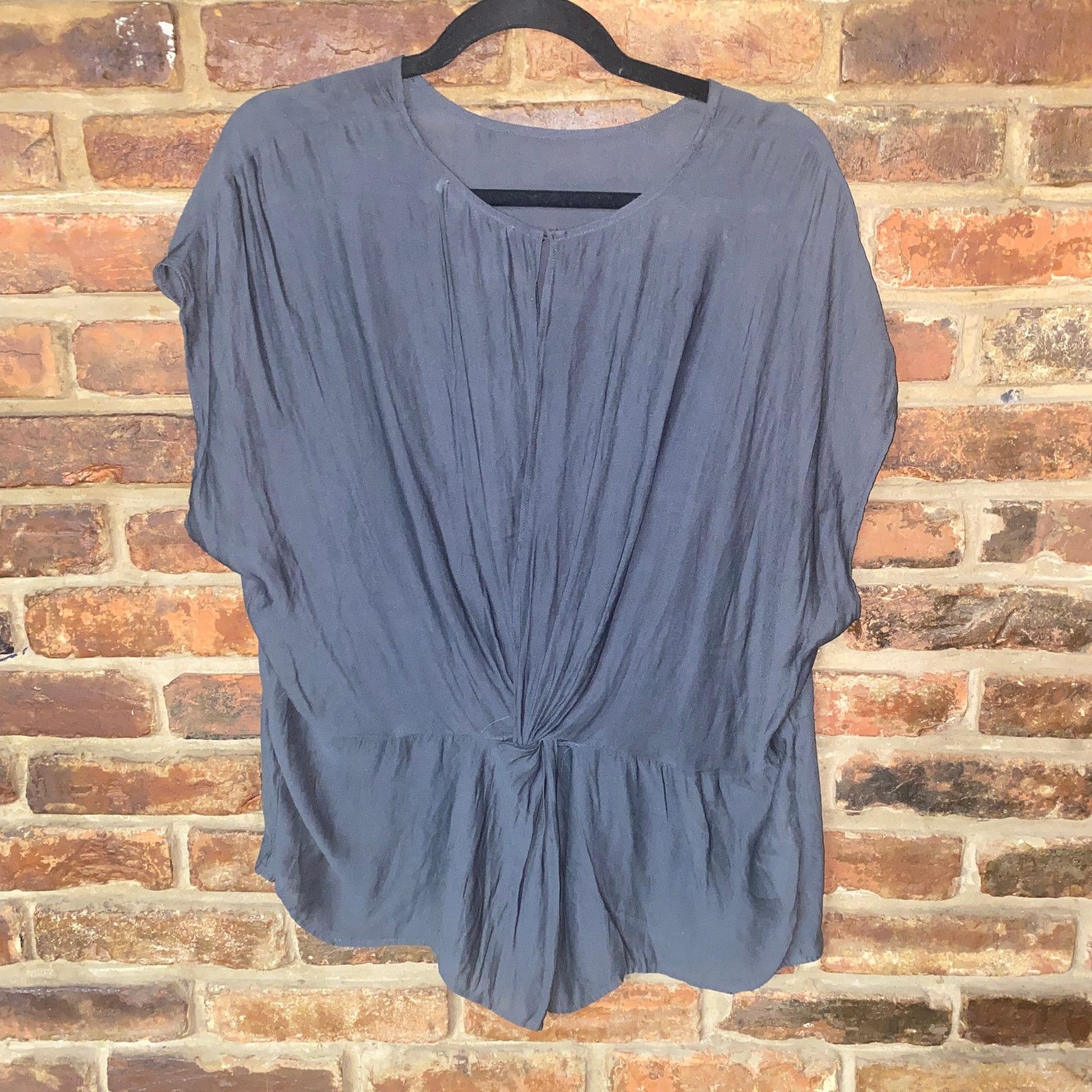 Mango Mango Suit Black Twist-Back Dolman Sleeve Blouse Size 10 Size L / US 10 / IT 46 - 4 Thumbnail