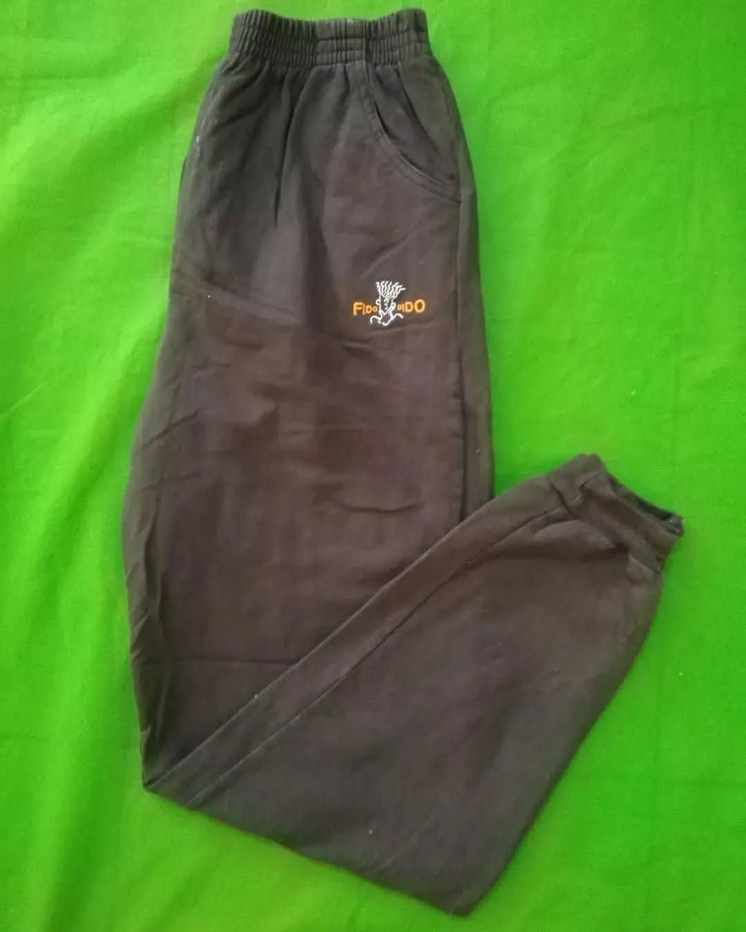 Vintage Vintage Fido Dido Faded Black Jogger Long Pants Size 28" / US 6 / IT 42 - 2 Thumbnail