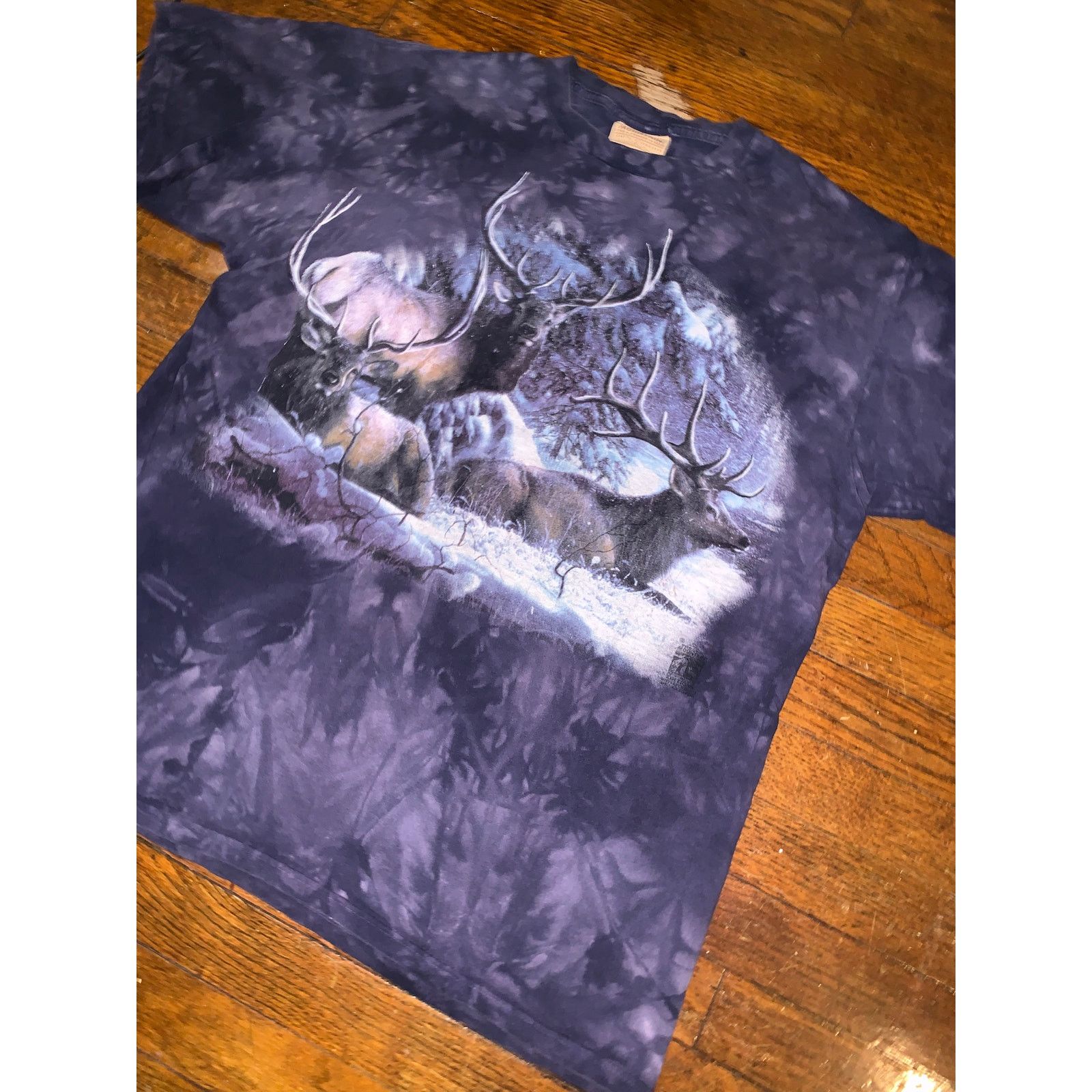 The Mountain × Vintage The Mountain Reindeer Tie Dye T Shirt Large Deer Nature Tee Size US L / EU 52-54 / 3 - 1 Thumbnail