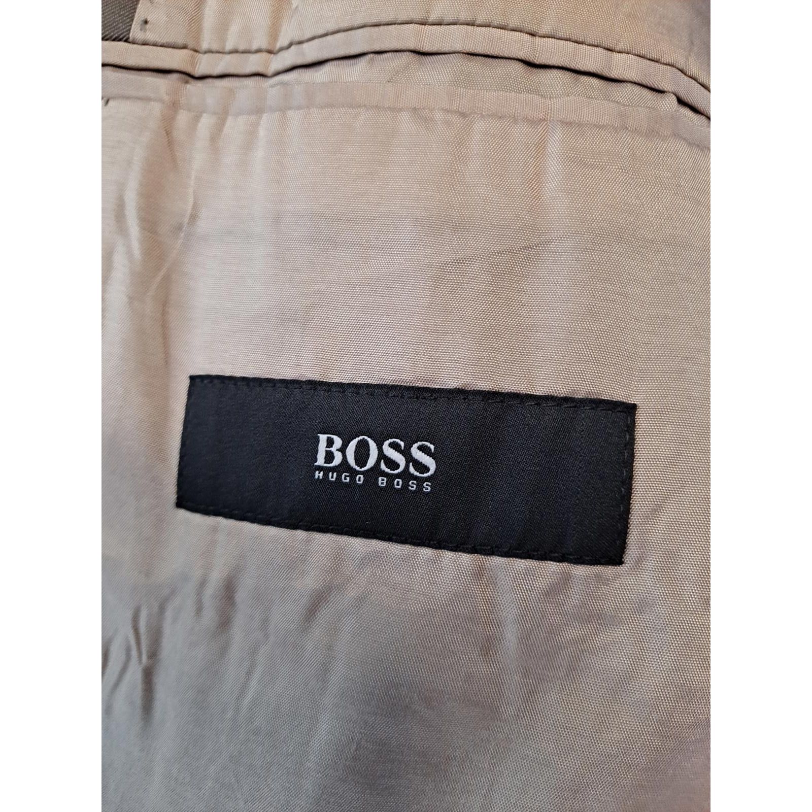 Hugo Boss Hugo Boss Super 130's Brown Suit Jacket 100% Wool Size 44L Size 44L - 5 Thumbnail