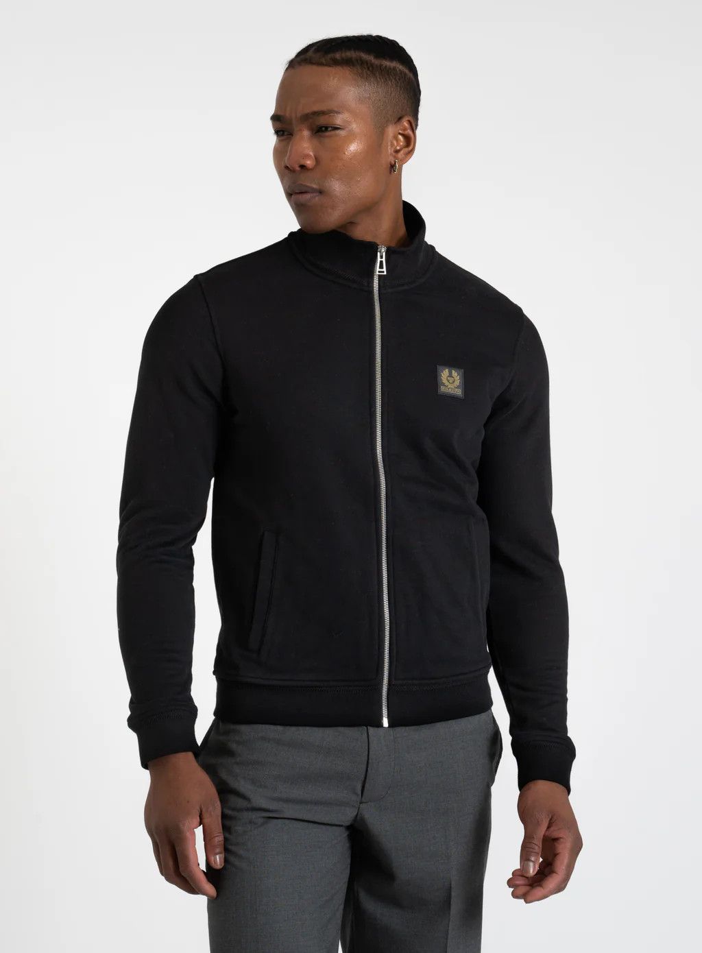 Belstaff Men`s Full Zip Sweatshirt Black 100050