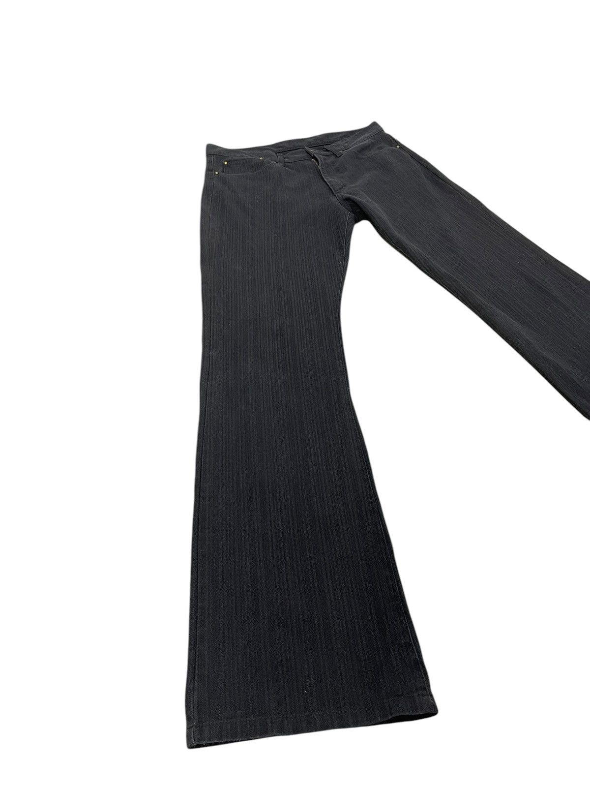 Japanese Brand Flare Jeans Mens Melrose Striped Boot Cut 8🟦 Size US 31 - 1 Thumbnail