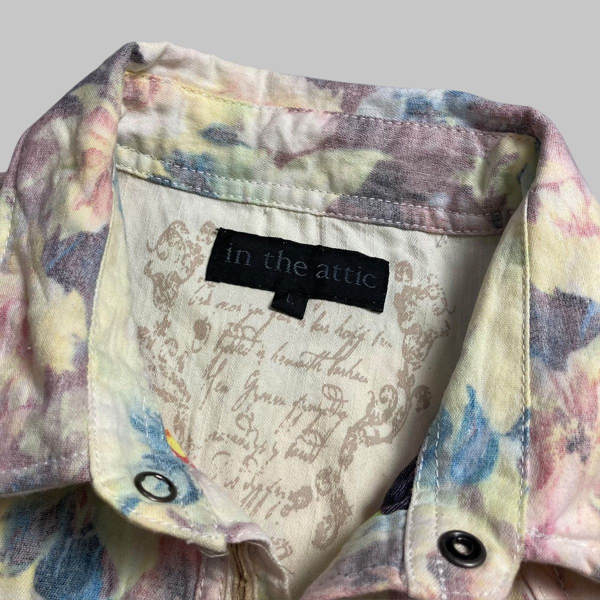 GOSTAR DE FUGA × In The Attic × Japanese Brand IN THE ATTIC - Floral Stone Buttons Up Shirt Flowers Size US M / EU 48-50 / 2 - 11 Thumbnail