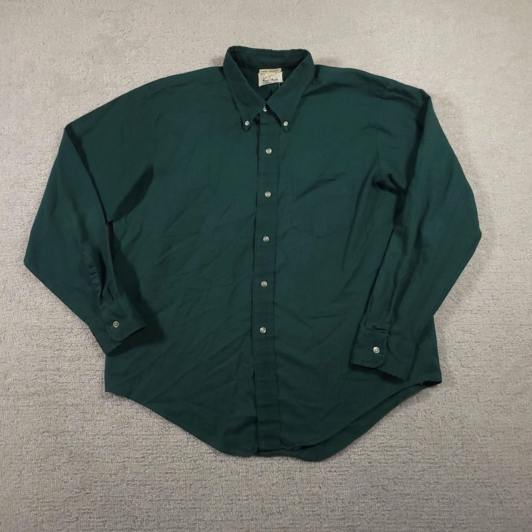 Vintage VINTAGE Royal Knight Shirt Mens XL Green Button-Down Made in USA Size US XL / EU 56 / 4 - 2 Thumbnail