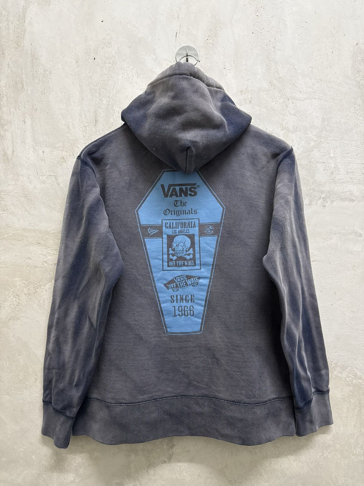 Vans Thrashed Vans Skateboard Skull Faded Zipper Hoodie Size US M / EU 48-50 / 2 - 4 Thumbnail