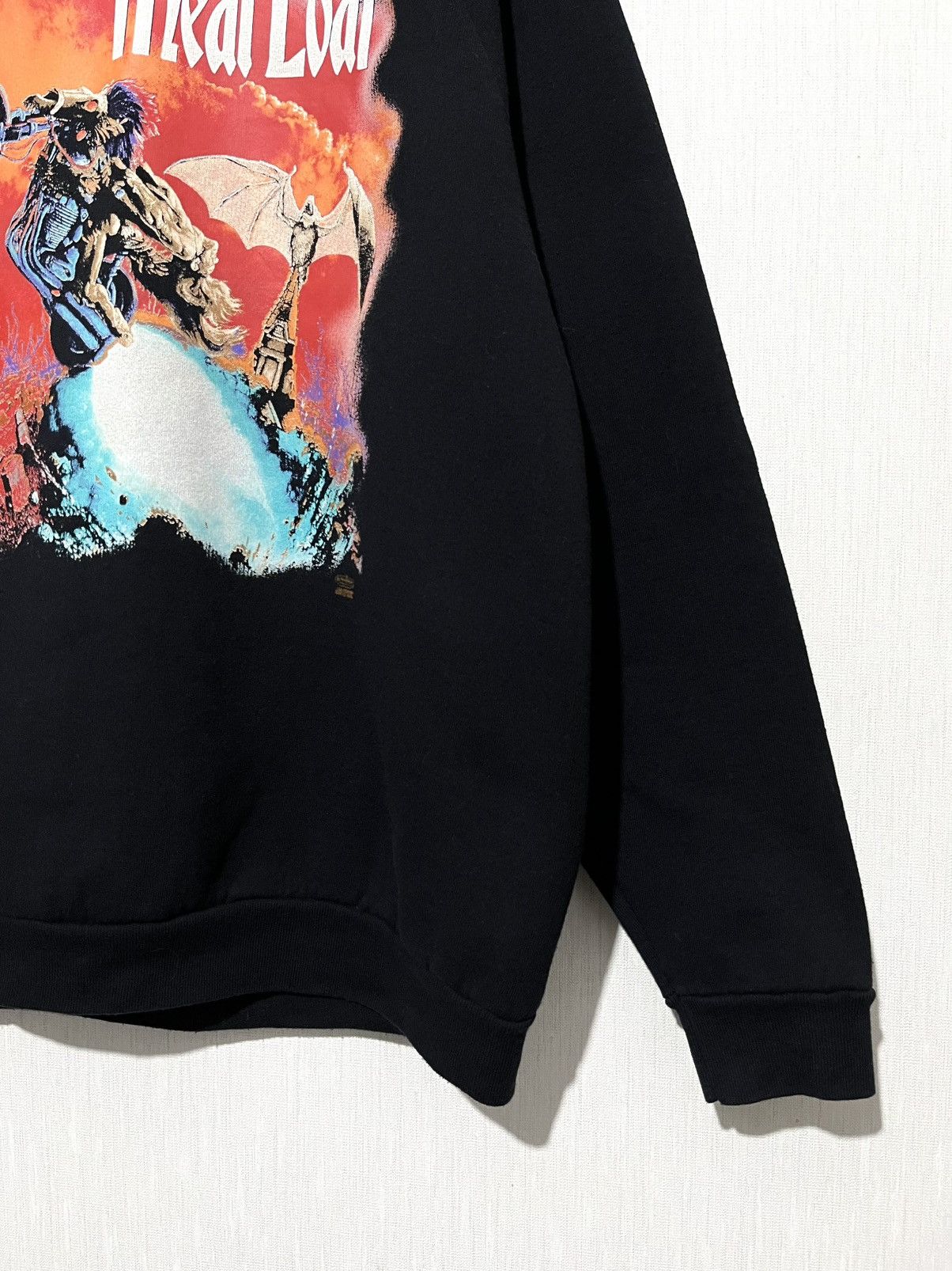 Band Tees × Vintage Vintage 90s Meat Loaf Bat Out Of Hell Made In USA Sweatshirt Size US L / EU 52-54 / 3 - 7 Thumbnail