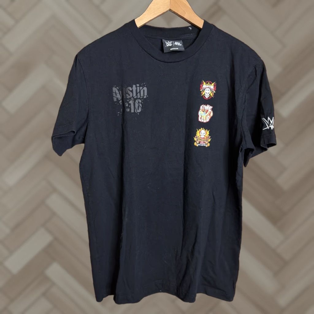 Palace WWE Shirt Stone Cold Steve Austin Short Sleeve T Shirt M Black Plain Graphic Print Logo WWE Size US M / EU 48-50 / 2 - 1 Thumbnail