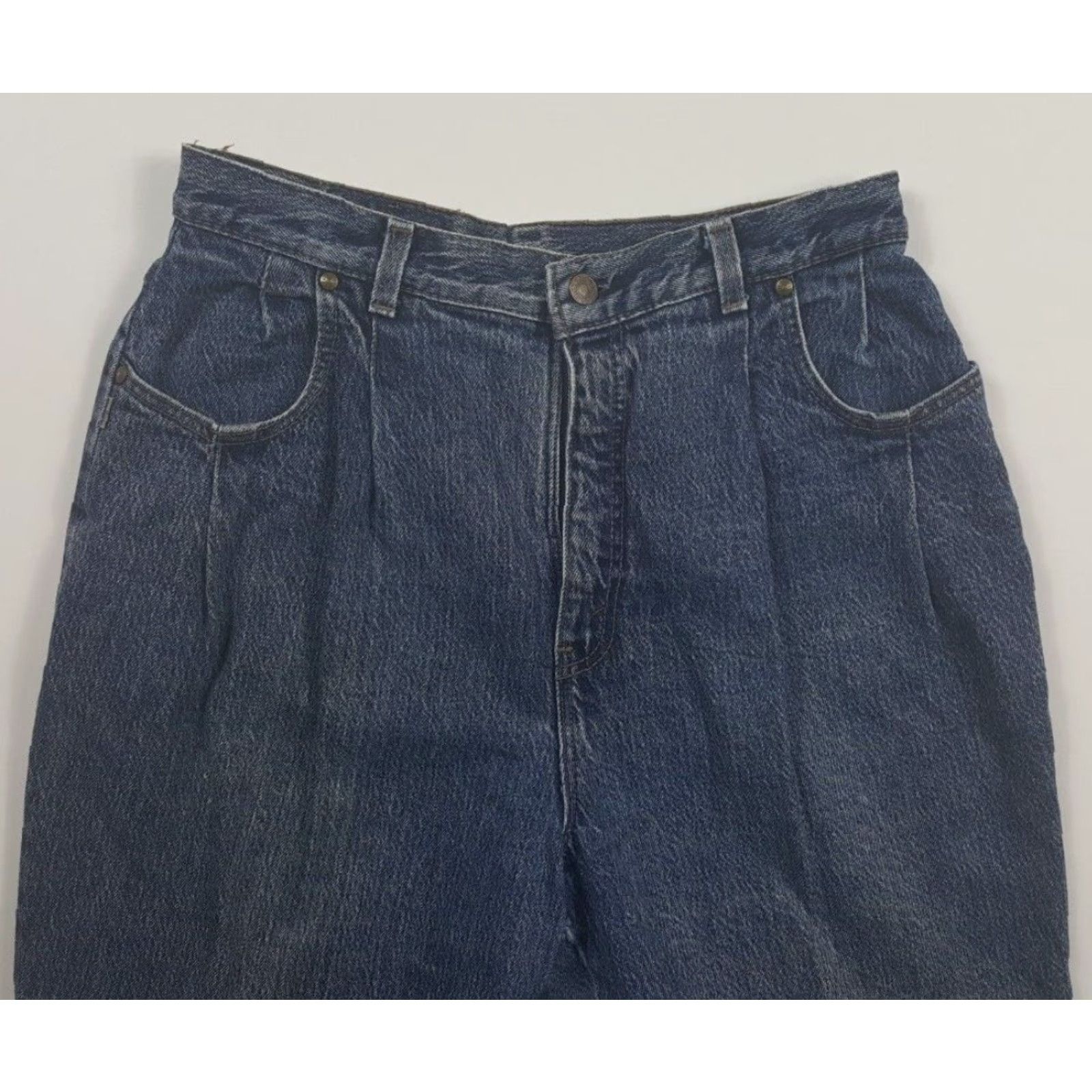 Levi's VINTAGE Levi's Pleated High Waist Mom Jeans 14 Blue Denin - 90s Retro Relaxed Tapered Regular Inseam 27.5" Women Size 36" / US 14 / IT 50 - 2 Thumbnail