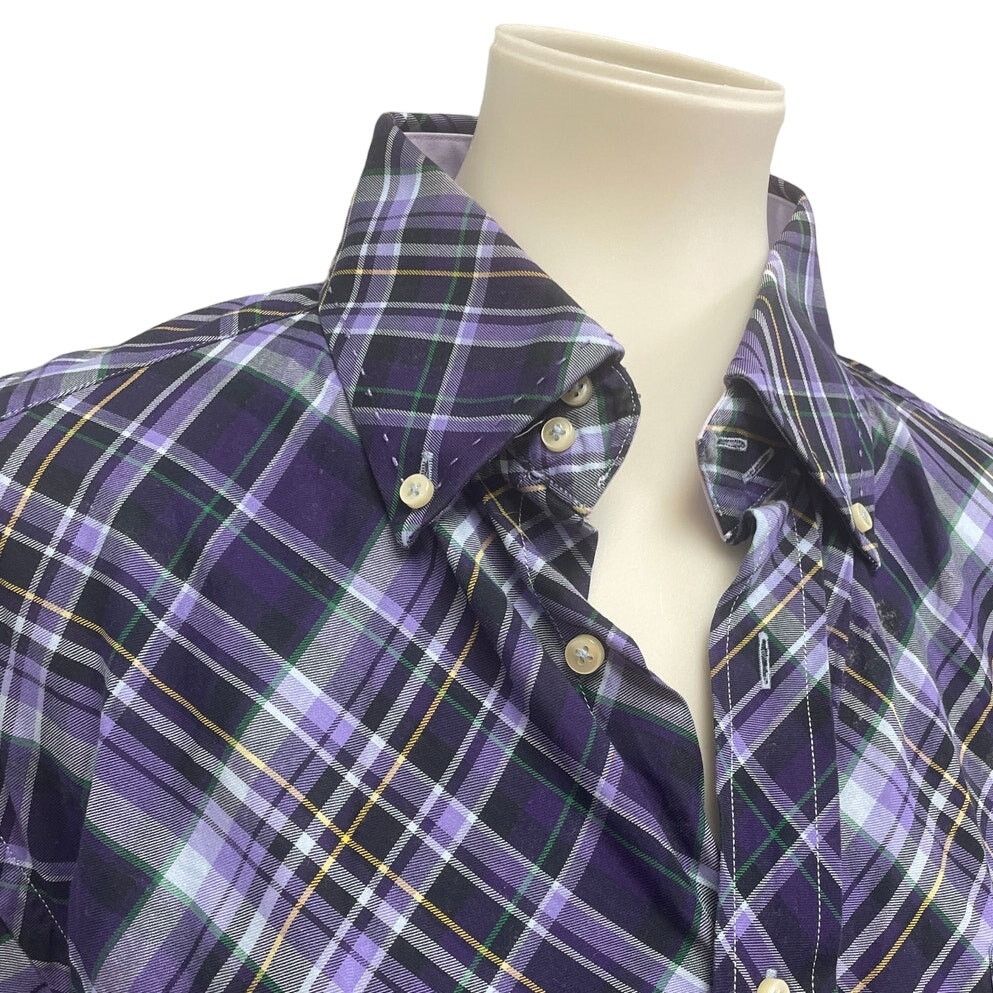 Tommy Hilfiger Tommy Hilfiger Mens Medium Cotton Plaid Button Down Shirt Size US M / EU 48-50 / 2 - 2 Thumbnail