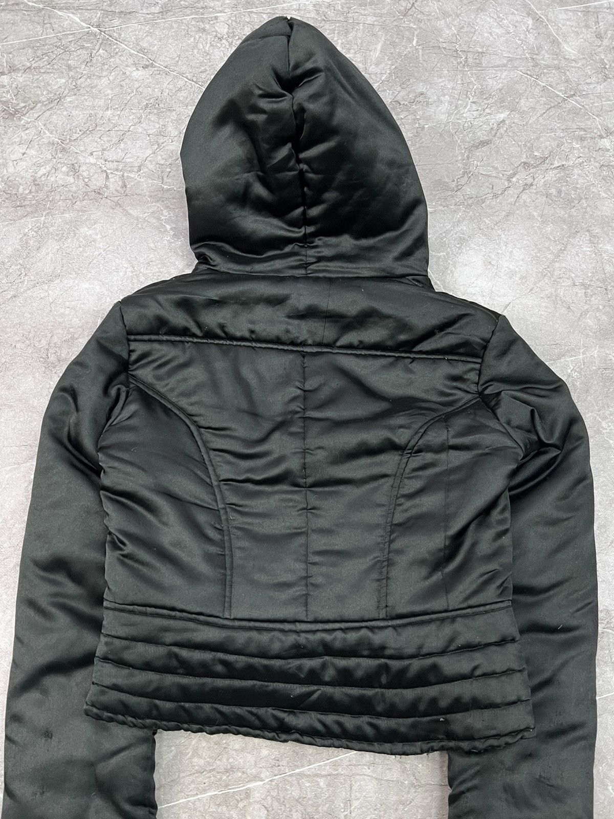 2000s Japanese Punk Grunge Fur Puffer Jacket opium style