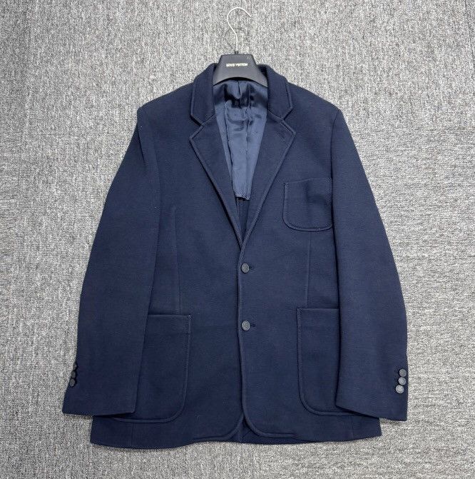 Louis Vuitton Louis Vuitton LV Dark Blue Wool Jacket Lined With Dark Logo Size US L / EU 52-54 / 3 - 1 Thumbnail