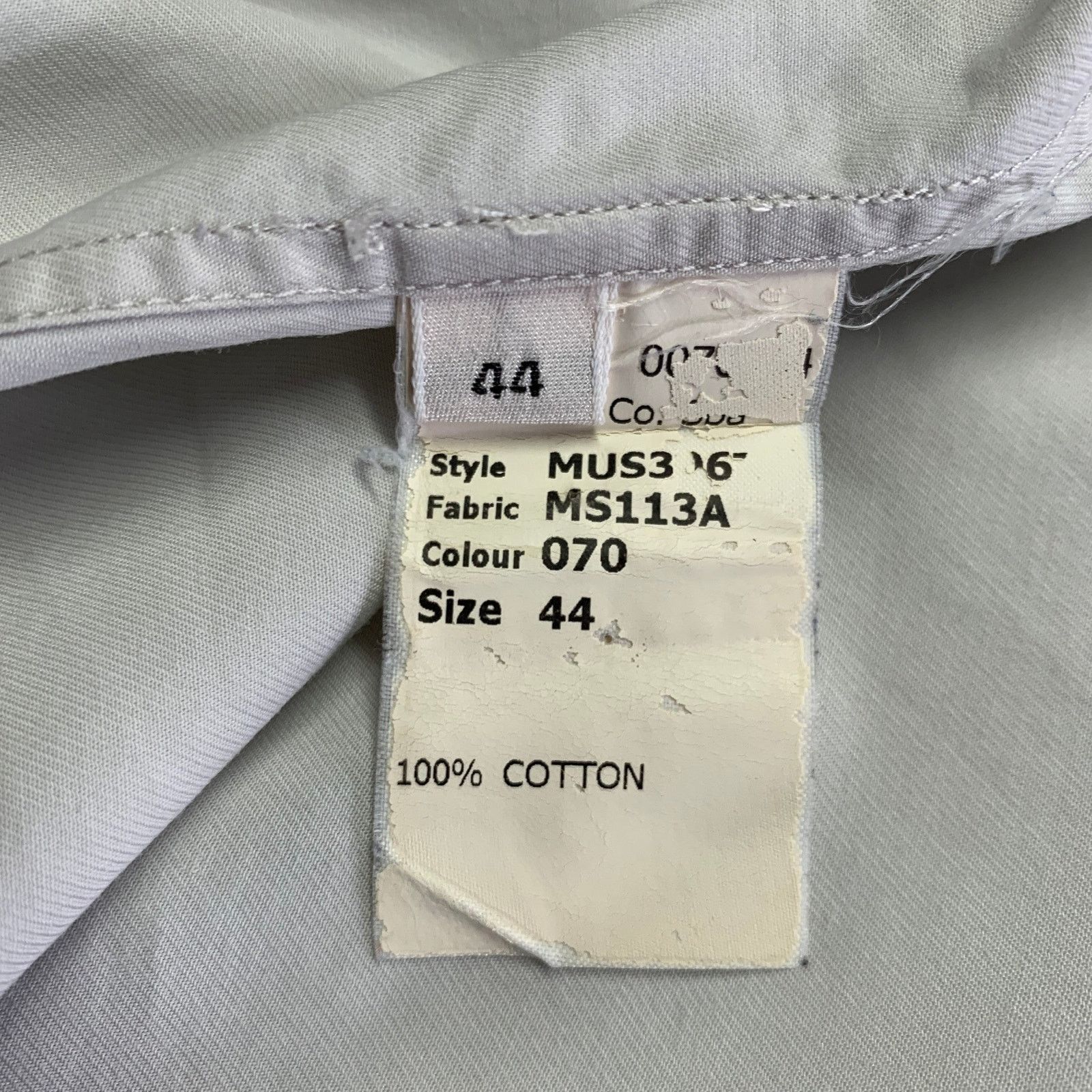 Marc Jacobs MARC JACOBS Grey Light Blue Cotton Short Sleeve Shirt Size US S / EU 44-46 / 1 - 6 Thumbnail