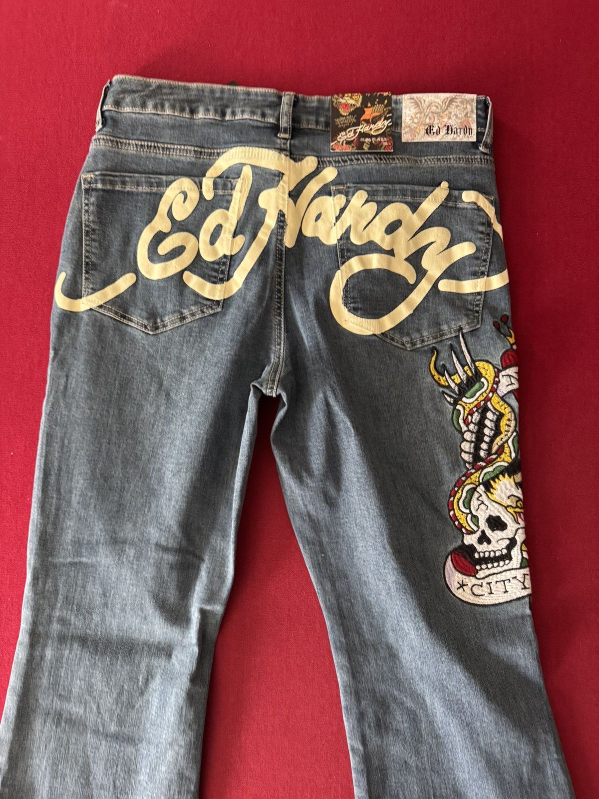 Ed Hardy × Vintage ED HARDY DENIM Size 32" / US 10 / IT 46 - 1 Thumbnail