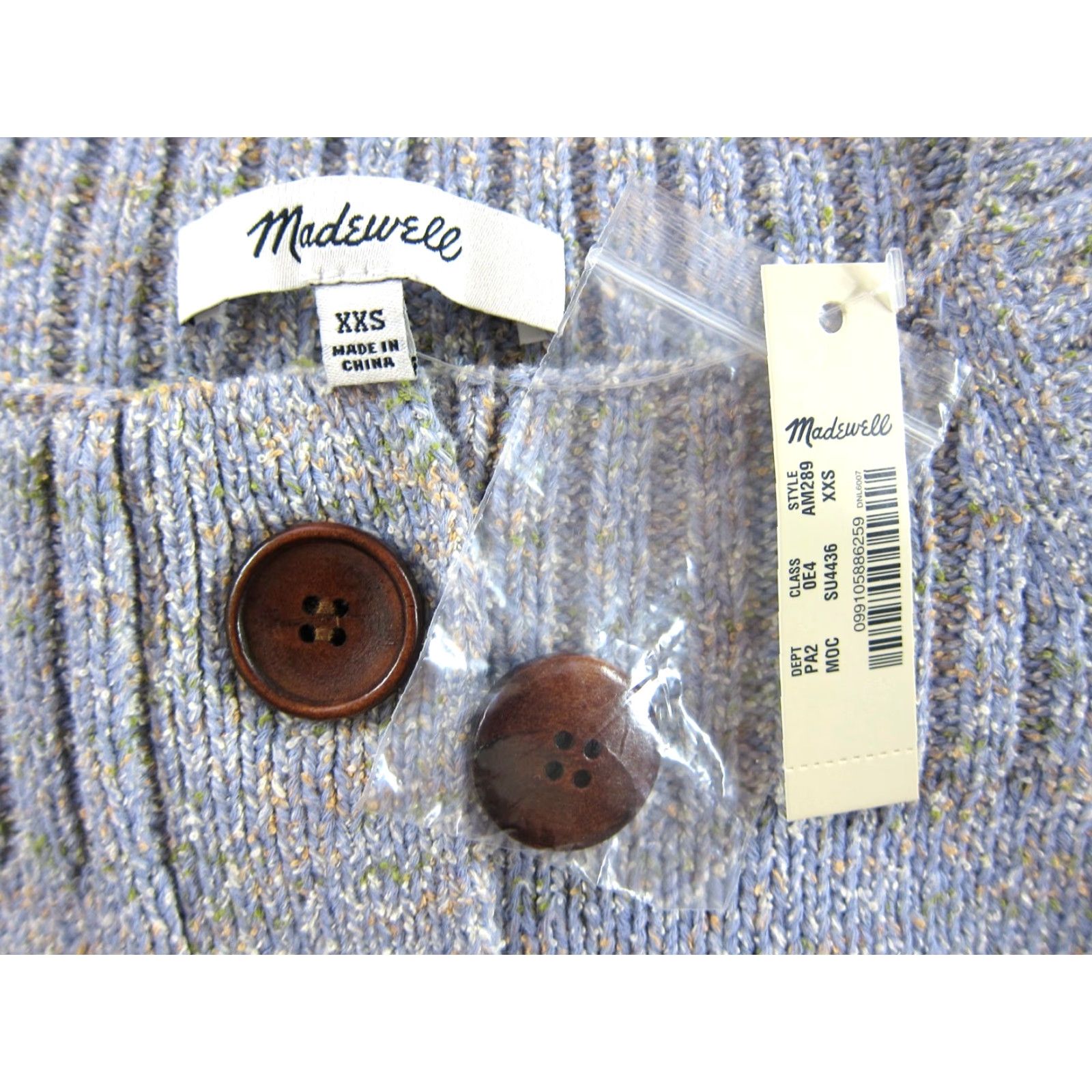 Madewell NWT Madewell Purple Knit Button Down Cropped Tank Sweater Women XXS Size XXS / US 00 / IT 34 - 3 Thumbnail
