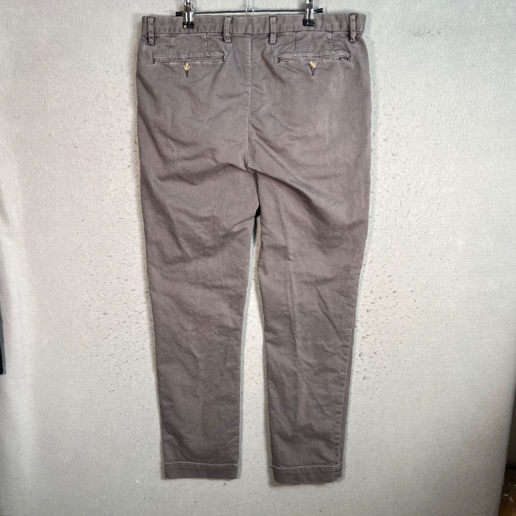 Polo Ralph Lauren Polo Ralph Lauren Mens Chino Pants Slim 34 x 32 Gray Cotton Blend Flat Front Button Size US S / EU 44-46 / 1 - 2 Thumbnail
