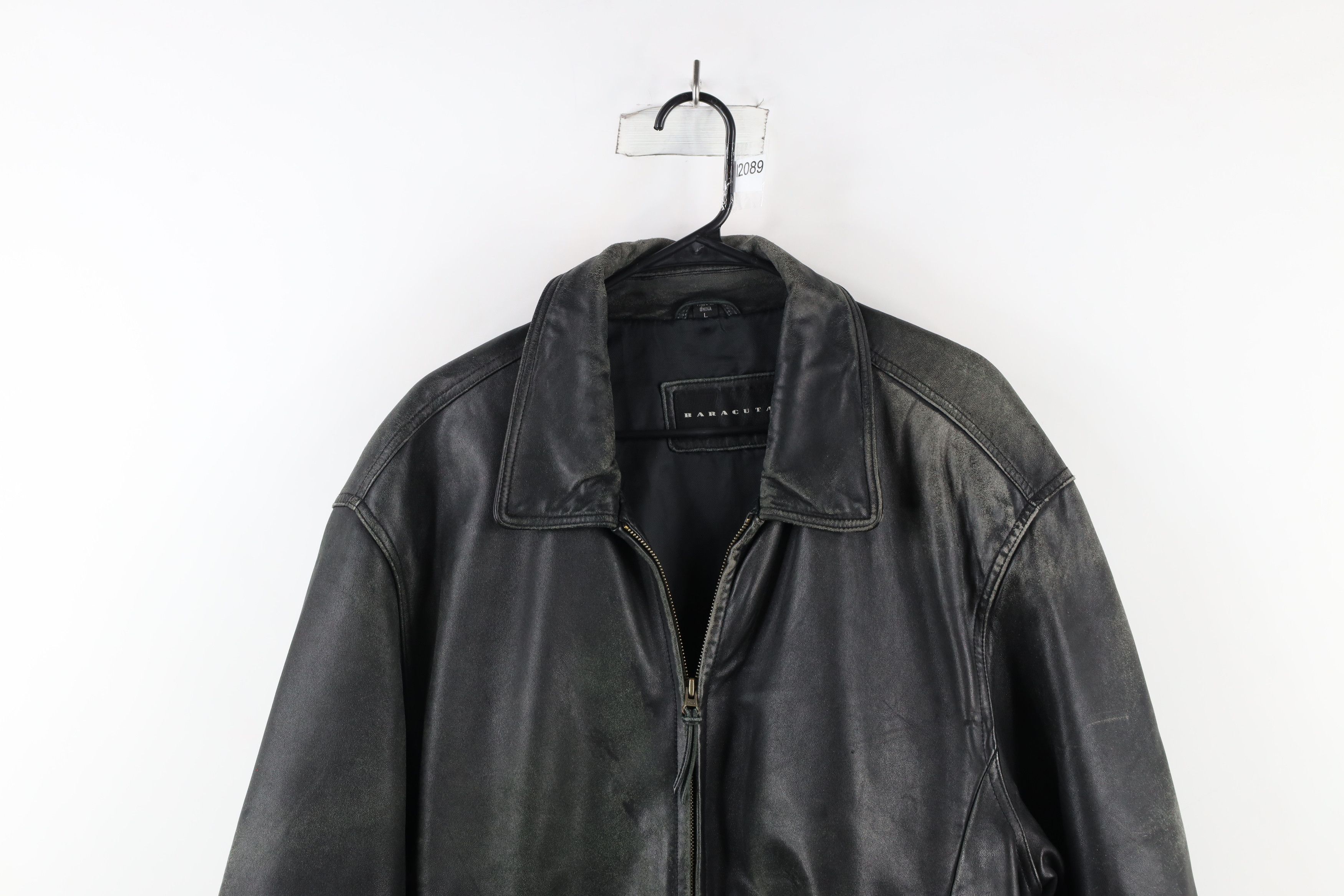 Vintage Vintage 90s Streetwear Leather Flight Bomber Jacket Black Size ONE SIZE - 2 Thumbnail