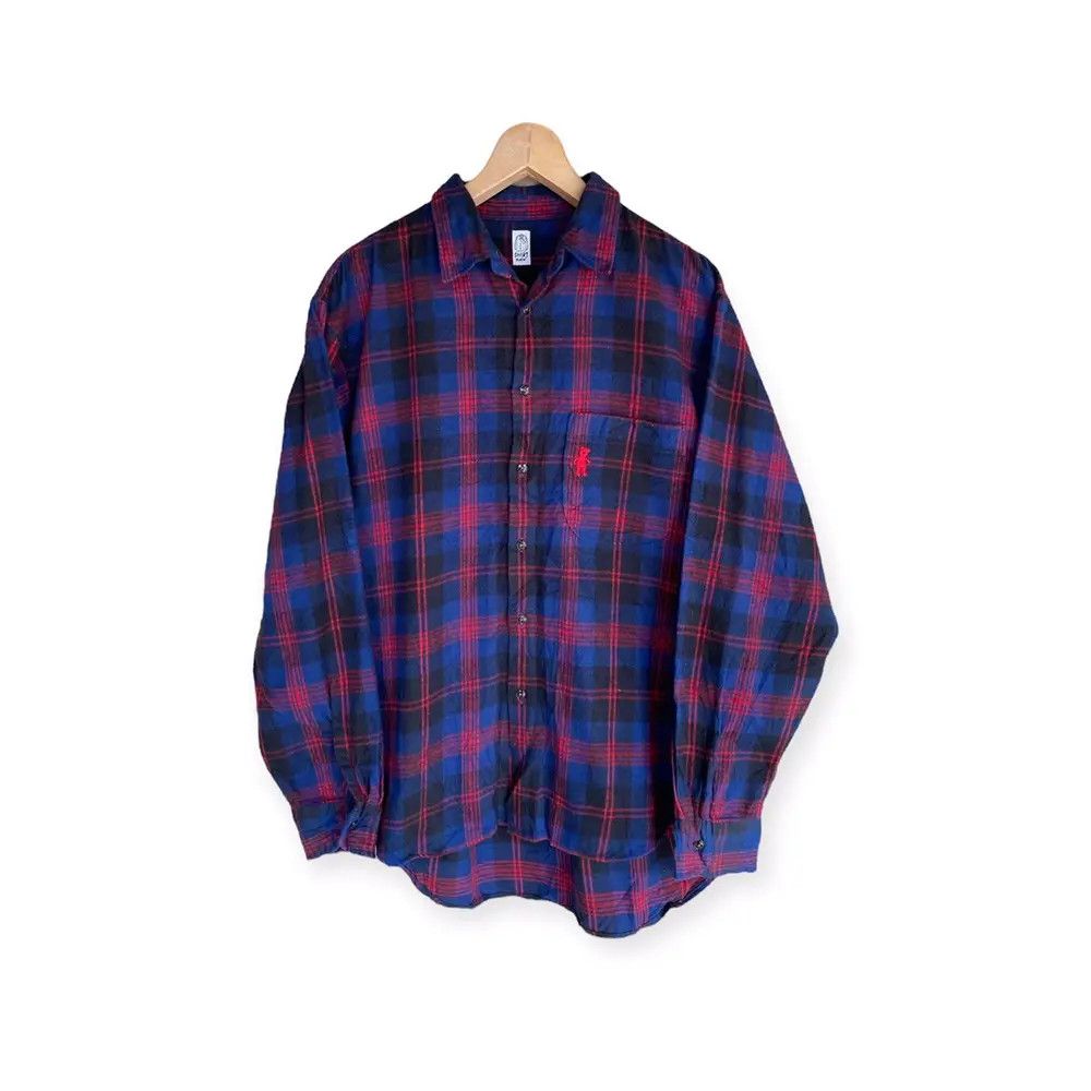 Hiroshi Kato Japanese Brand Kato Small Logo Plaid Tartan Flannel Shirt Size US M / EU 48-50 / 2 - 1 Thumbnail