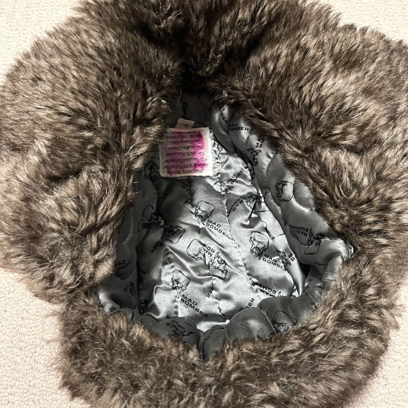 Olive Mad Bomber Hat Cap Trapper Fitted Adult Small Olive Green Faux Fur Ear Flaps Size ONE SIZE - 7 Thumbnail