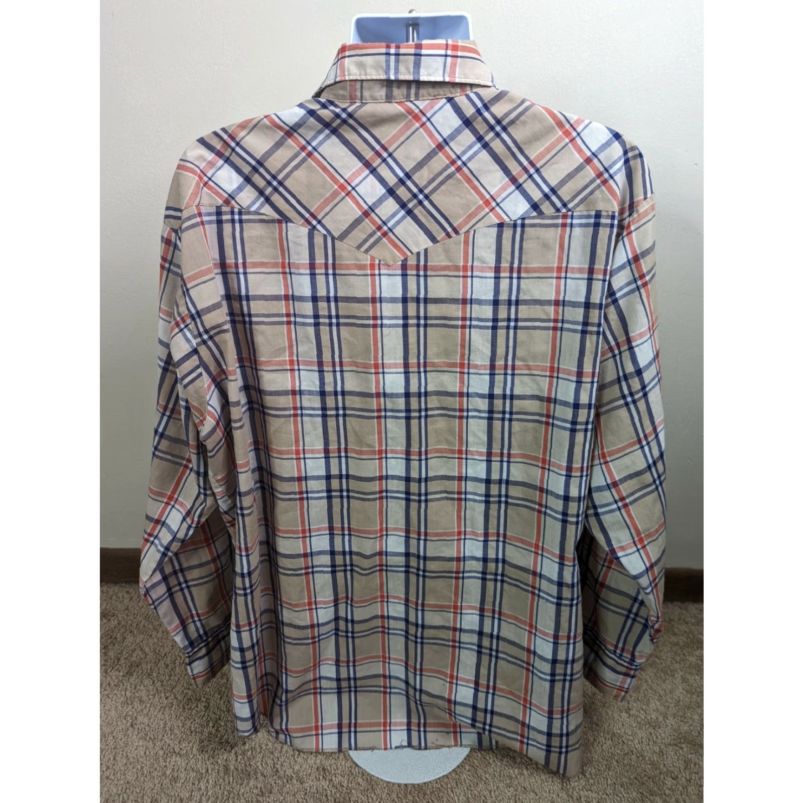 Wrangler Wrangler Shirt Men's Country Western XXL Long Sleeve Plaid Pearl Snap Collared Spread Collar Cowboy Western Plaid Shirt L1S Size US XXL / EU 58 / 5 - 2 Thumbnail