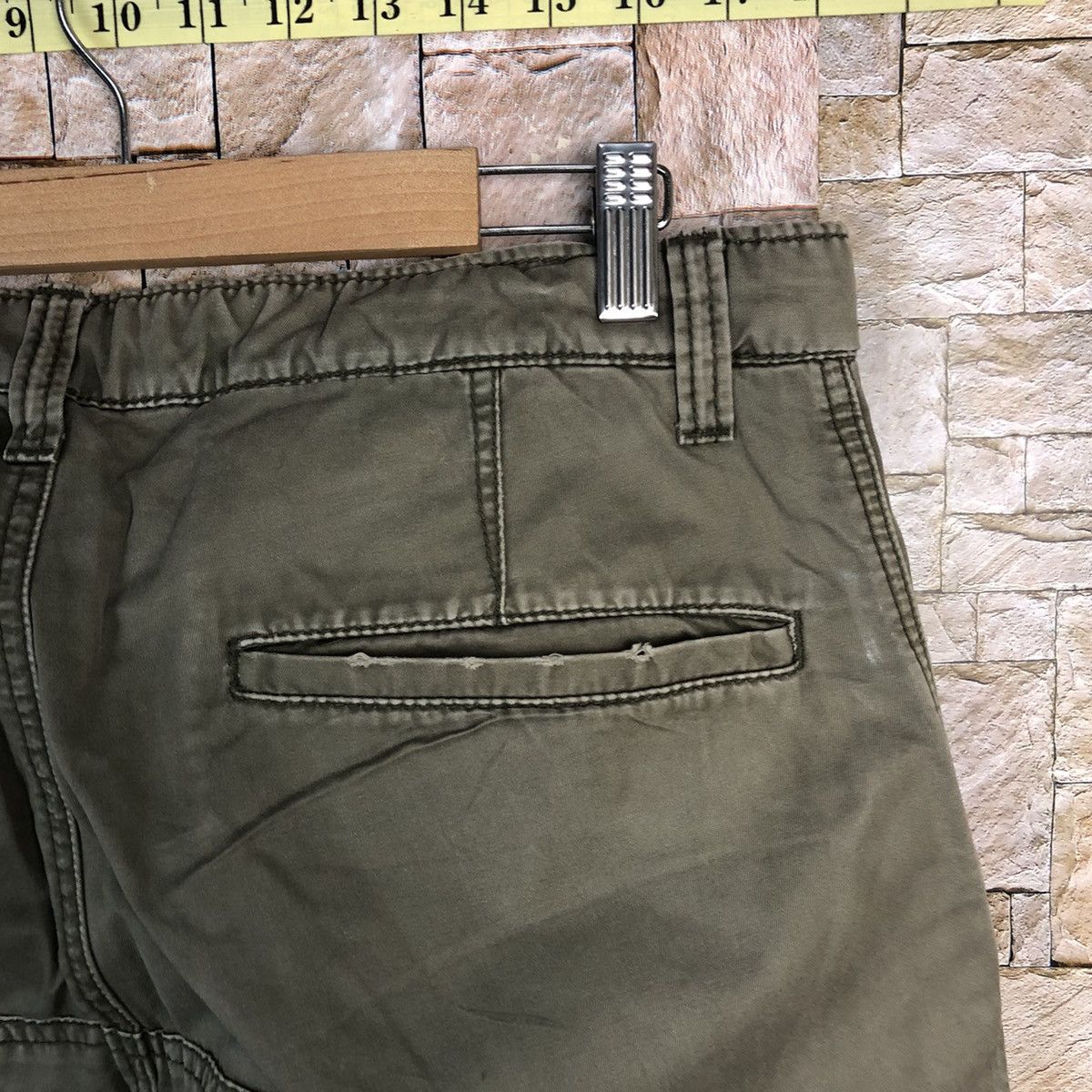 Japanese Brand Rare Xtyle Green tactical Cargo Multipocket Pants #A329 Size US 31 - 20 Thumbnail
