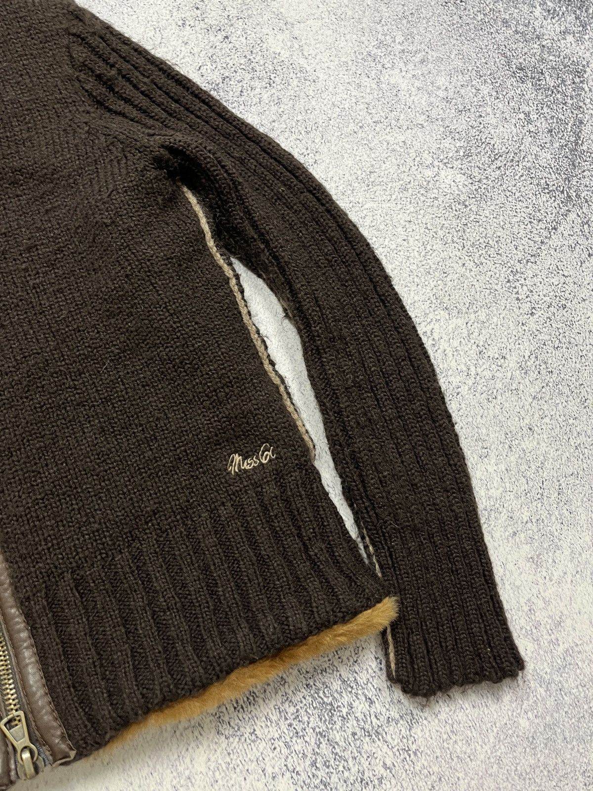 Japanese Brand Miss Sixty Fur Zip Up Crop Knit Sweater Jacket Avant Garde Size US S / EU 44-46 / 1 - 10 Thumbnail