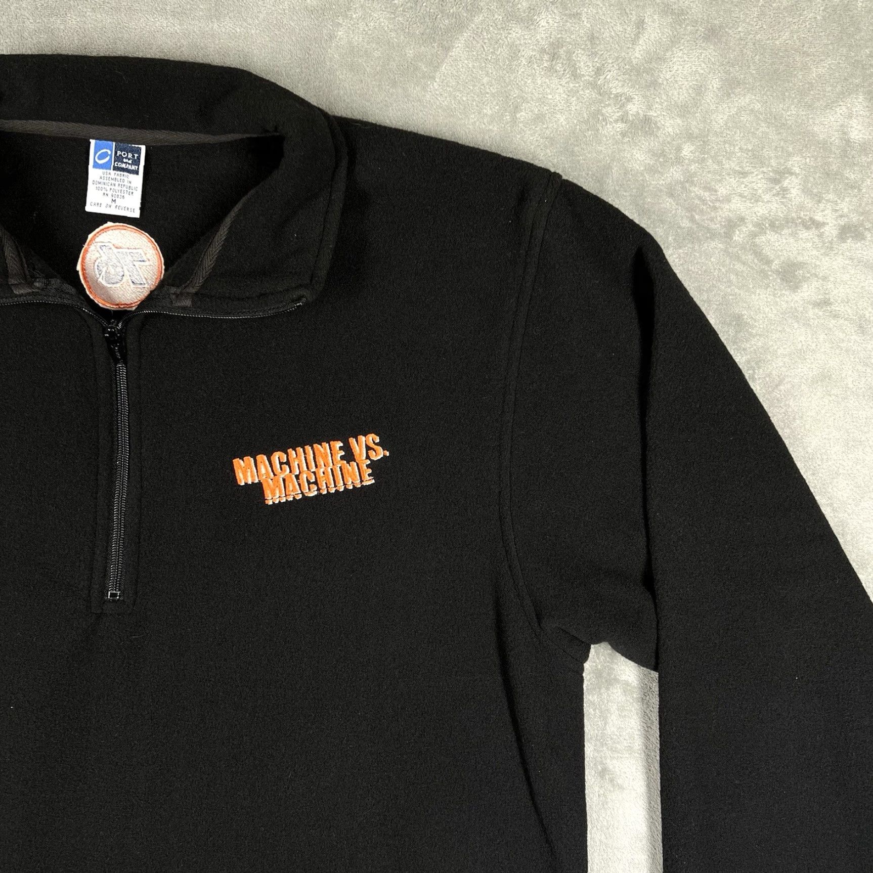 Port & Company Port & Company 76 Gas Station Machine vs Machine Mens M Black 1/4 Zip Pullover Sweatshirt Size US M / EU 48-50 / 2 - 4 Thumbnail