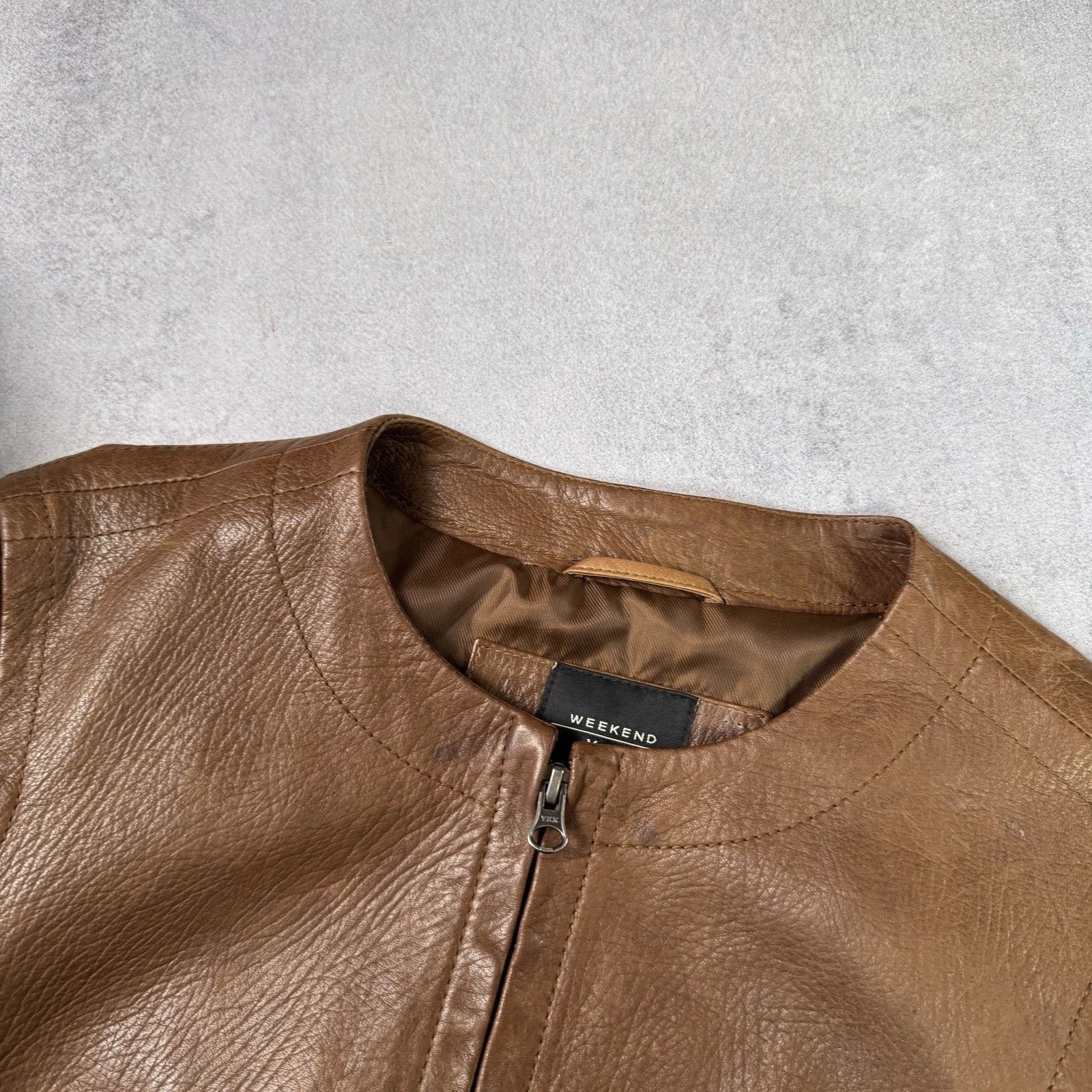 Weekend Max Mara Weekend Max Mara Women Leather Jacket Coat Size 12 Brown Size M / US 6-8 / IT 42-44 - 4 Thumbnail