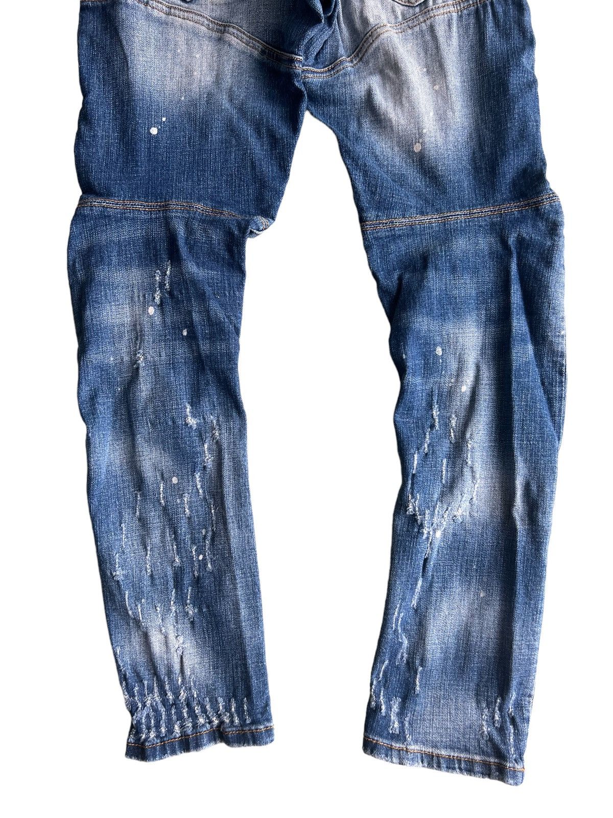 Dsquared2 × Purple DSQUARED2 Beautiful Patchwork Distressed Skinny Biker Jean Size US 29 - 9 Thumbnail