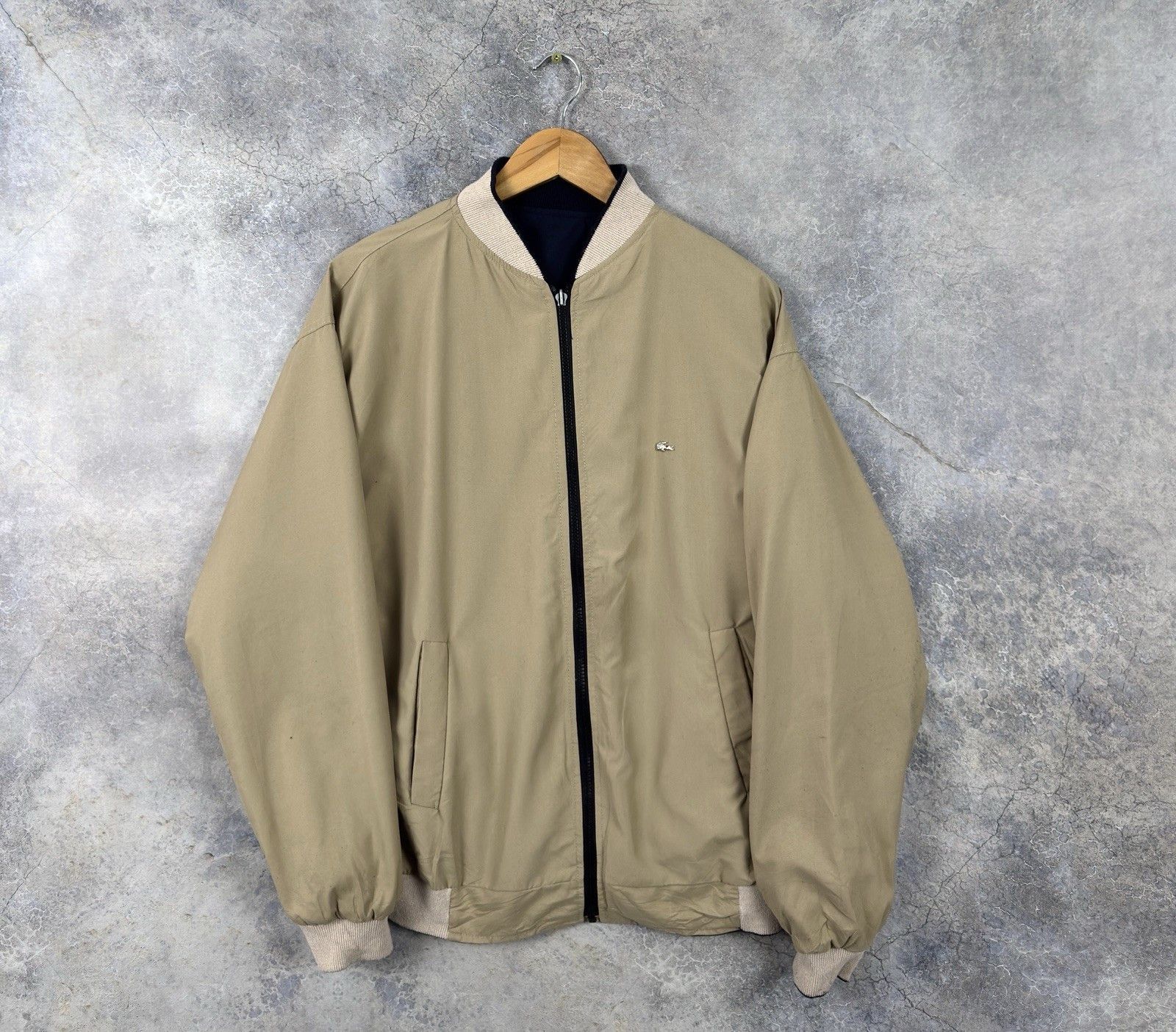 Lacoste Lacoste Vintage Reversible 2-Sides Bomber Jacket Size US XL / EU 56 / 4 - 2 Thumbnail