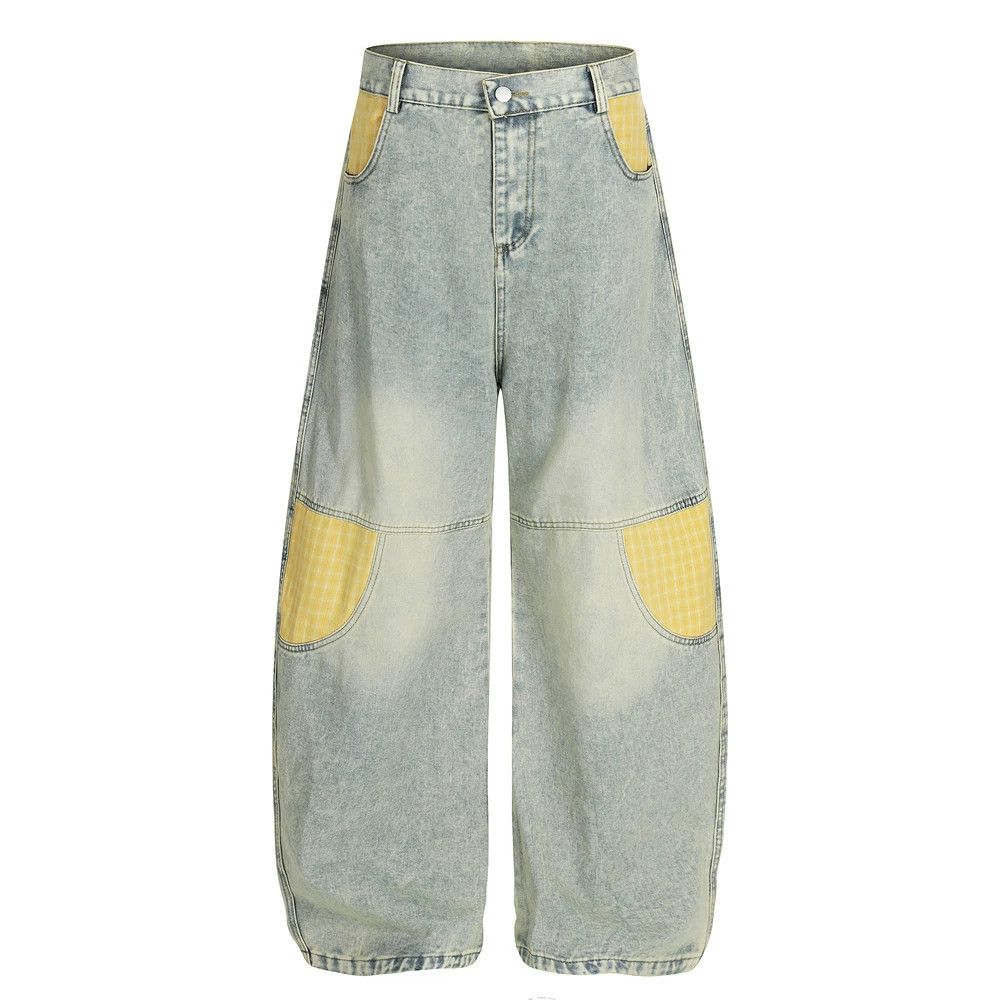 Jean American retro washed men's distressed scimitar jeans Size US 32 / EU 48 - 1 Thumbnail
