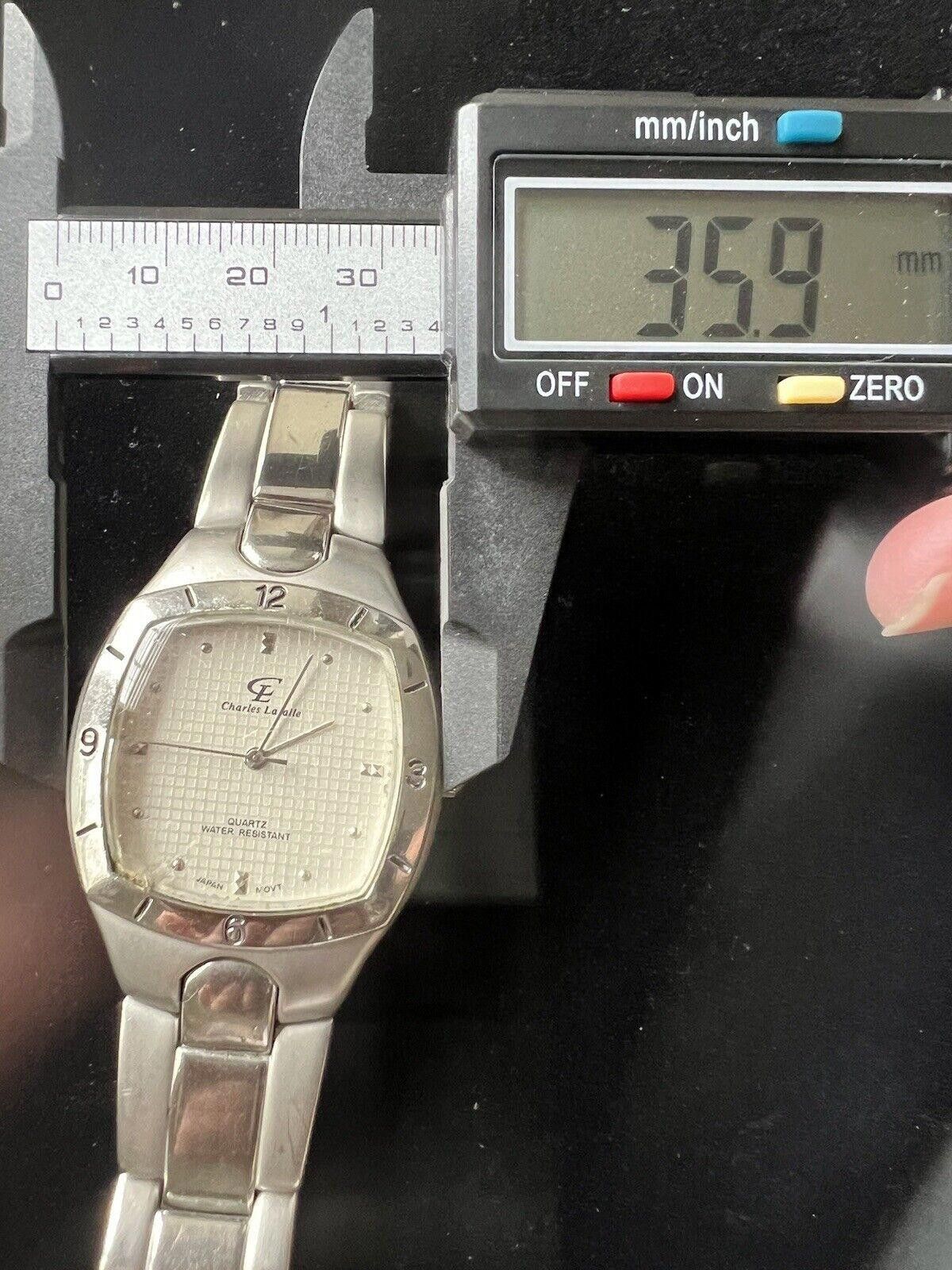 Designer CHARLES LASALLE SILVER color WATCH New Battery Size ONE SIZE - 2 Thumbnail