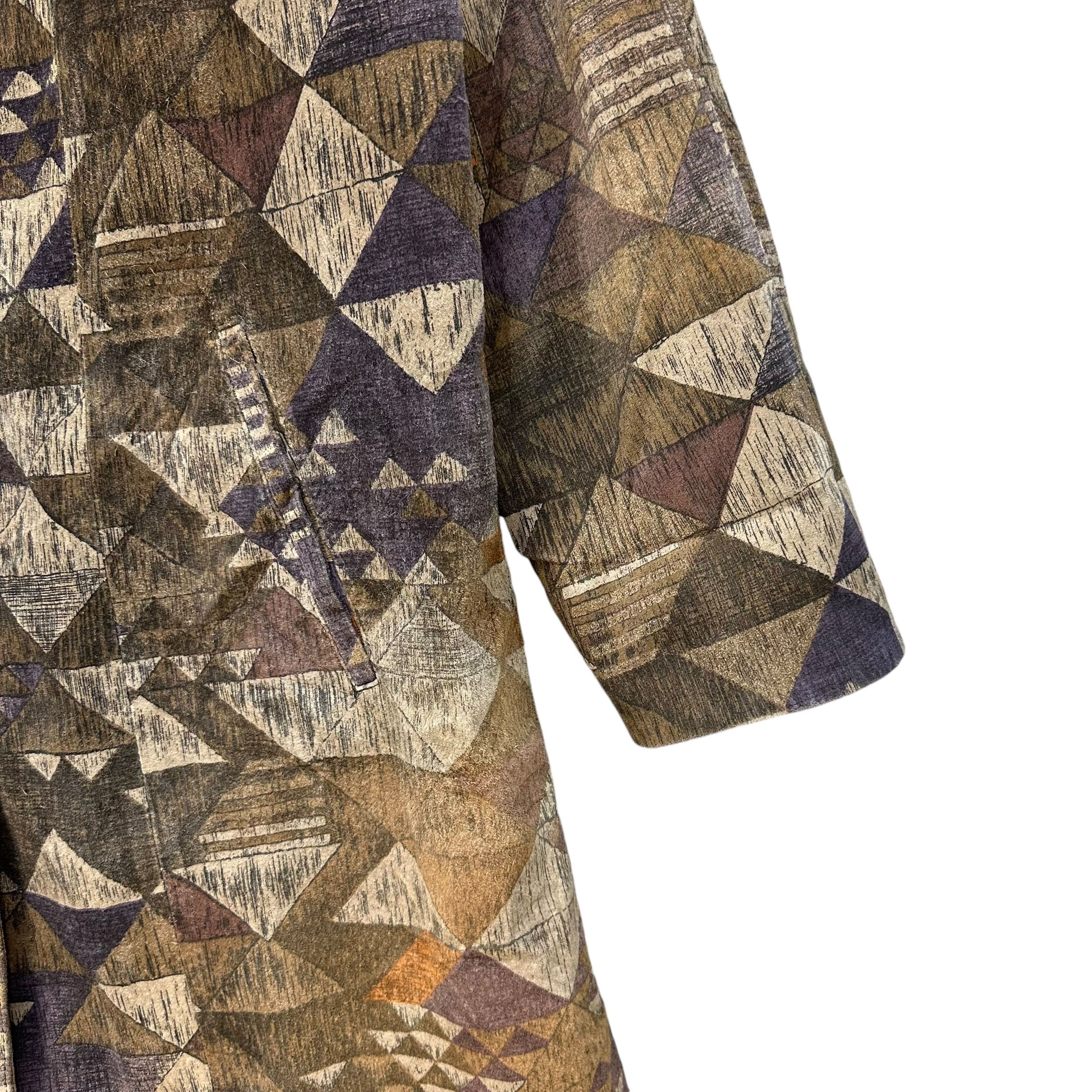 Japanese Brand Vintage PARTINA Tokyo Fur Artwork Design Overcoat #73-1441 Size M / US 6-8 / IT 42-44 - 5 Thumbnail