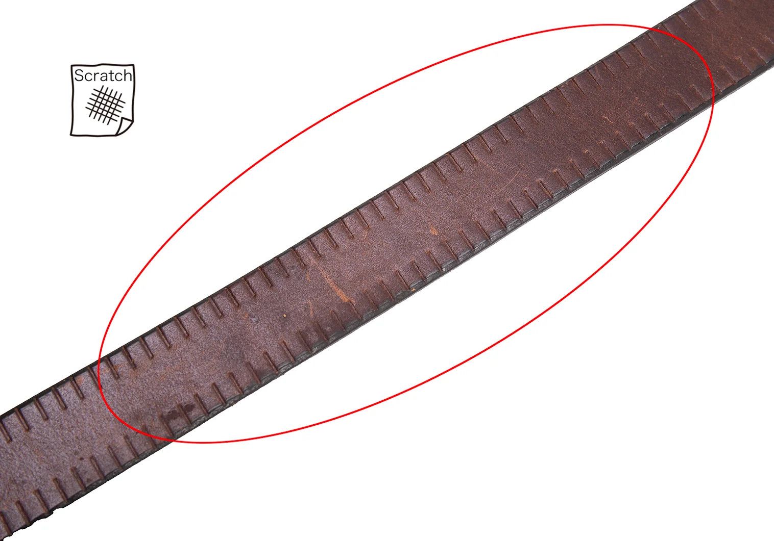 Issey Miyake Leather Embossed Line Belt in Brown Size ONE SIZE - 4 Thumbnail