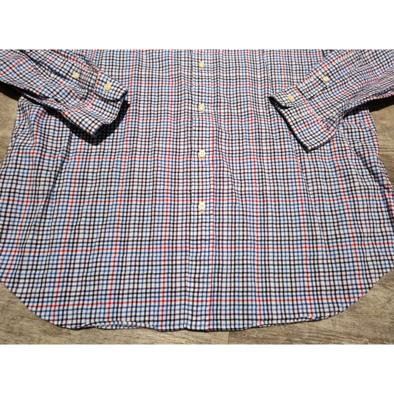Ralph Lauren Vintage Ralph Lauren Mens Plaid Button-Down Shirt XXL All Seasons Casual Business Navy Blue Size US XXL / EU 58 / 5 - 2 Thumbnail