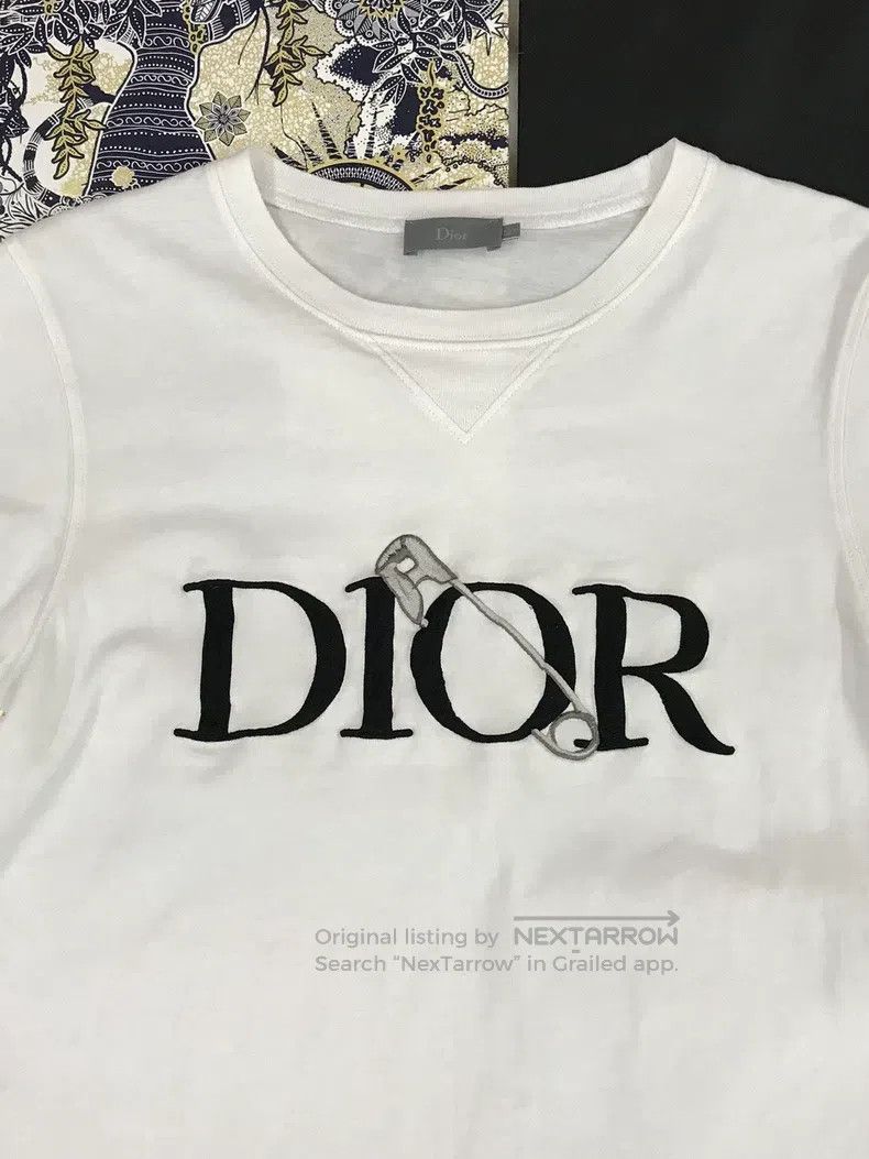 Dior Dior Size12+ Pin-embroidered short-sleeved T-shirt Size 4XL / US 24-26 - 3 Thumbnail