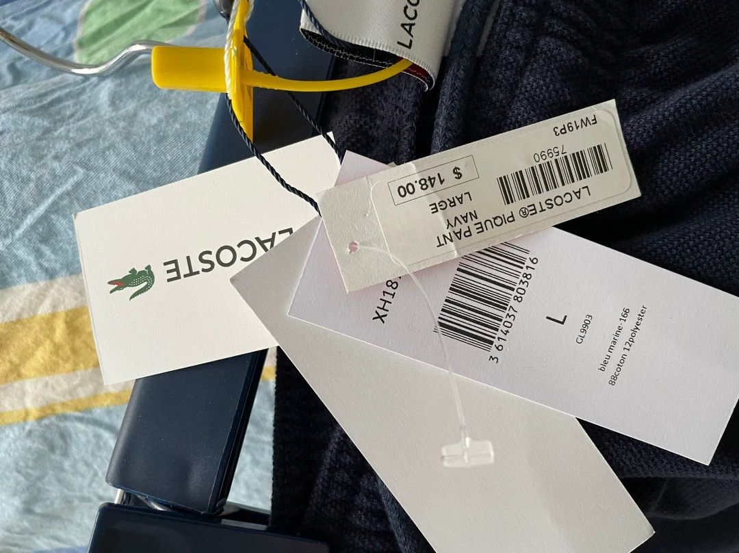 Lacoste Supreme x Lacoste 19FW Pique Pant Navy L (Croc Logo) Size US 34 / EU 50 - 7 Thumbnail
