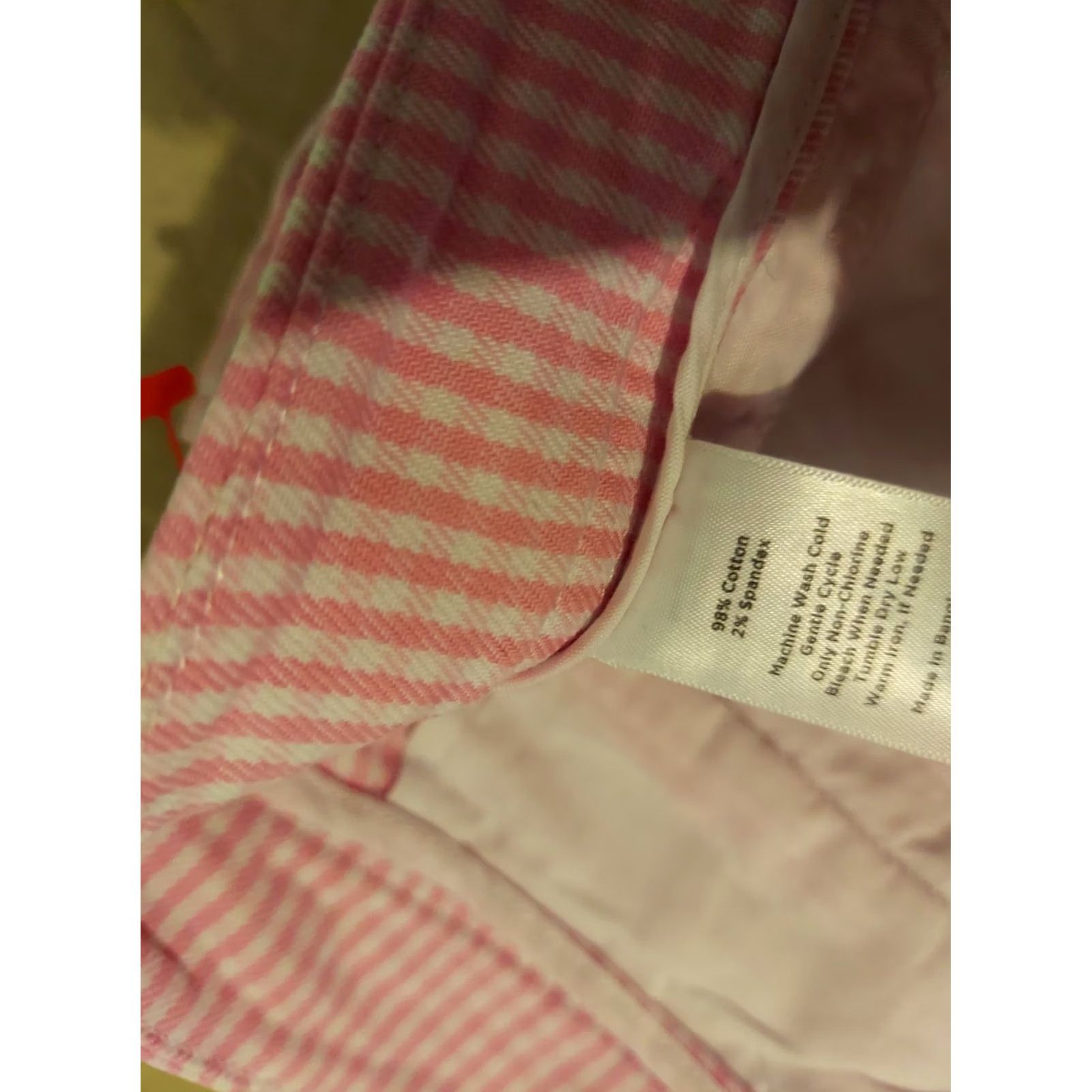 Talbots Womens Talbots Khaki Shorts Petite Pink Cotton Chino Zip Size 34" / US 12 / IT 48 - 5 Thumbnail