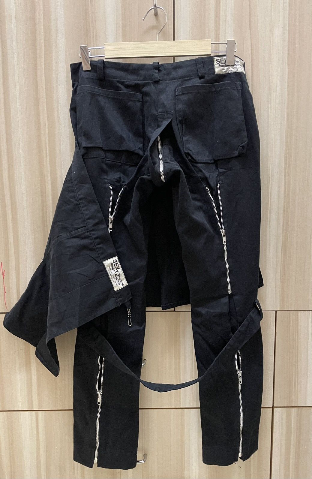 Japanese Brand Vtg Y2K Sexy Dynamite Bondage Pants Skirt Visual Kei Punk Size US 31 - 5 Thumbnail