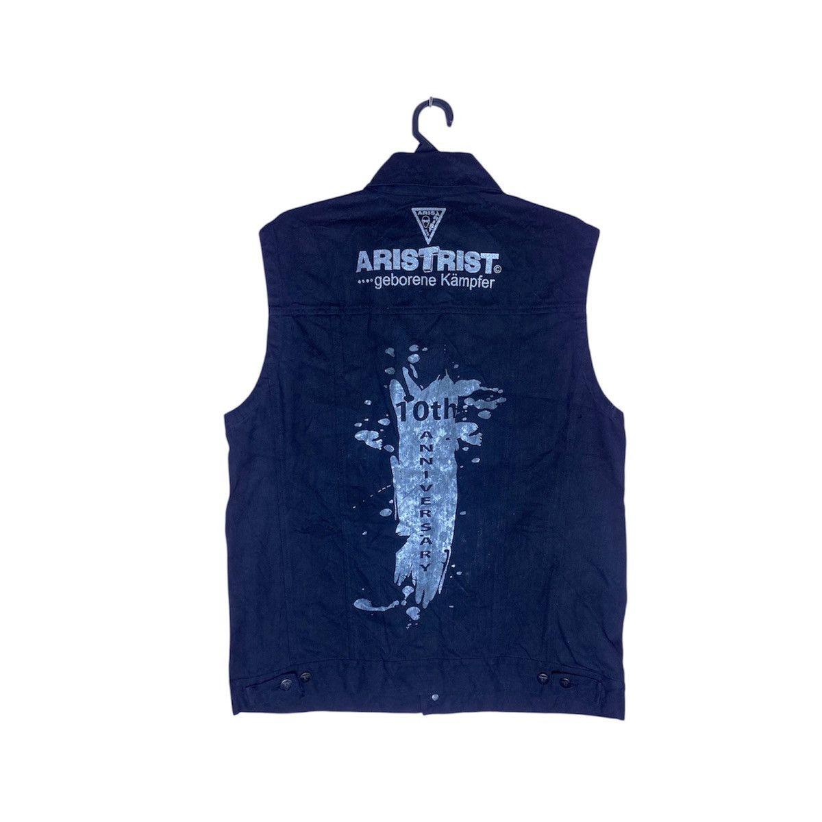 Denime ARISTRIST 10TH Anniversary Sleeveless Denim Vest Jacket Size US XL / EU 56 / 4 - 1 Thumbnail